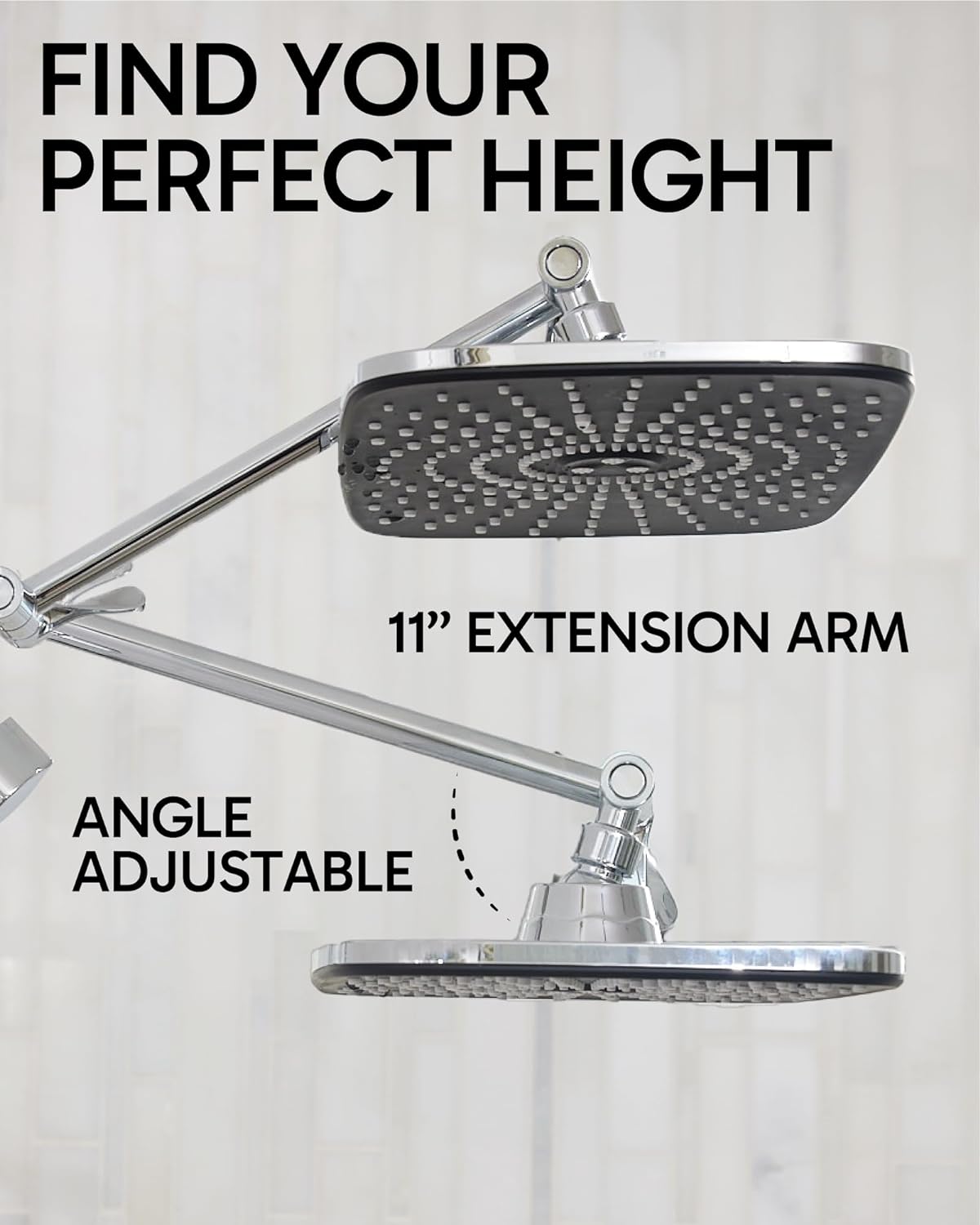 Veken Rain Shower Head,12 Inch Large Rainfall Showerhead-Chrome - aborderproducts