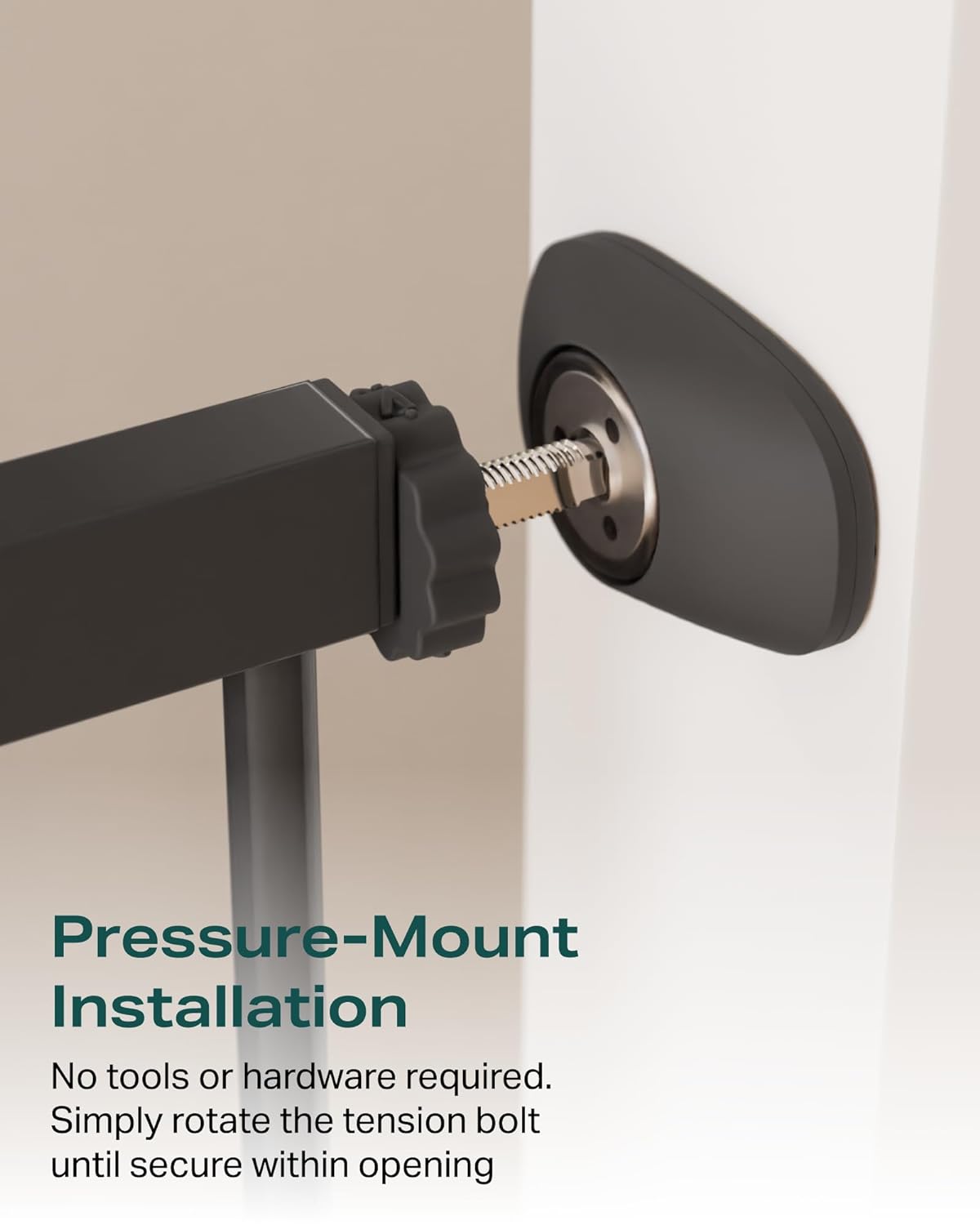 CUMBOR | SAFETY GATE | 29.7"-51.5"W x 36"H | BLACK - aborderproducts