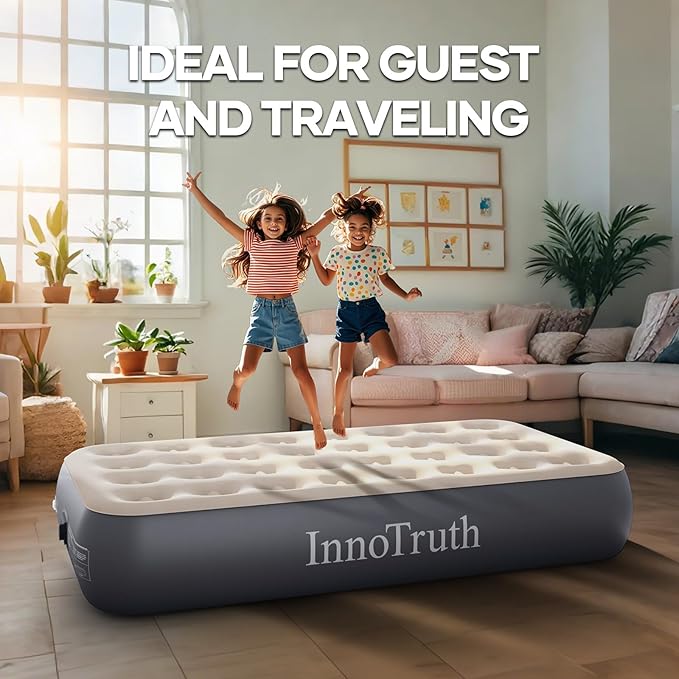 InnoTruth | Air Mattress | 13" | Queen | Dark Gray - aborderproducts