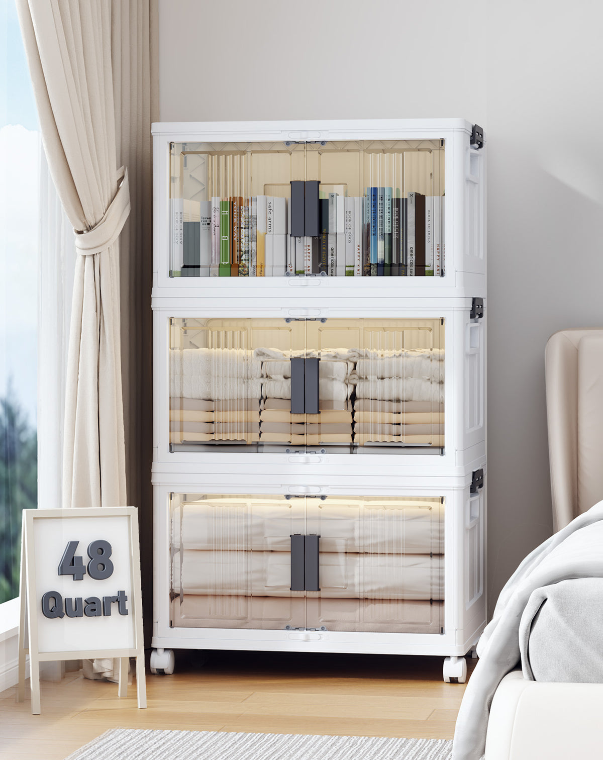 OlaHike|48QT Lockable Storage Bins with Lids,48 - aborderproducts