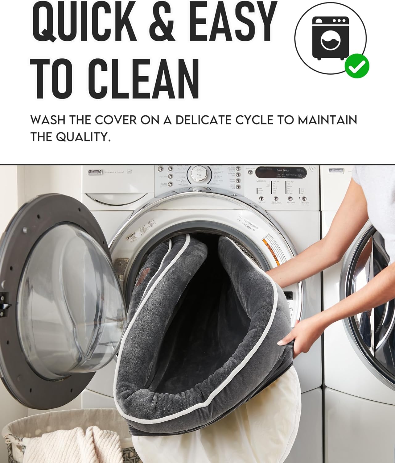 OhGeni | Orthopedic Dog Bed | XXX-Large (53 x 42 x 9 Inch) | Gray - aborderproducts