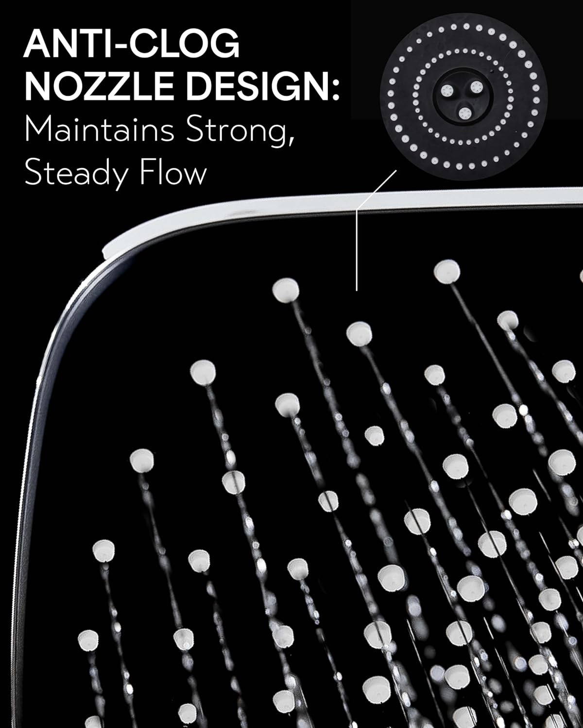 Veken Rain Shower Head,12 Inch Large Rainfall Showerhead-Chrome - aborderproducts