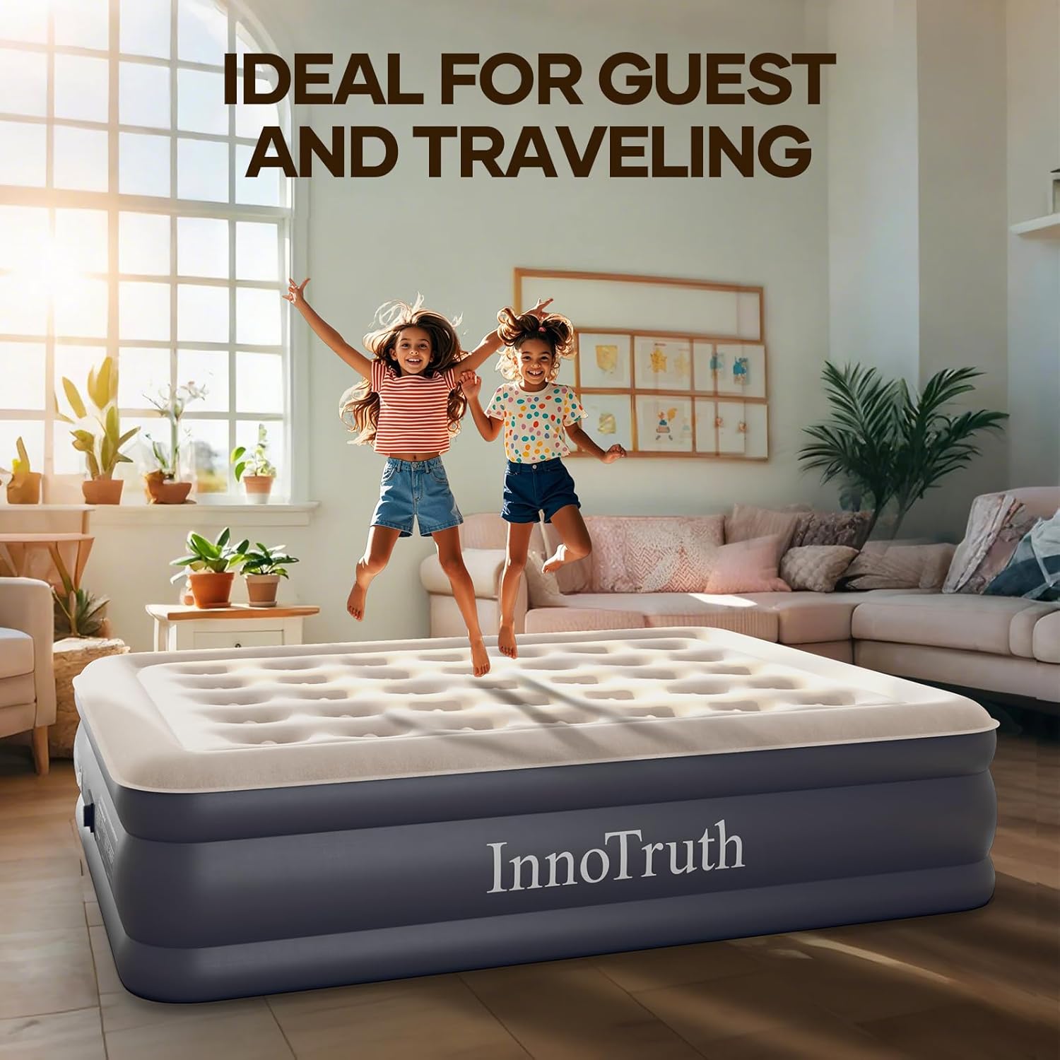 InnoTruth | Air Mattress | 18" Height | Queen - aborderproducts