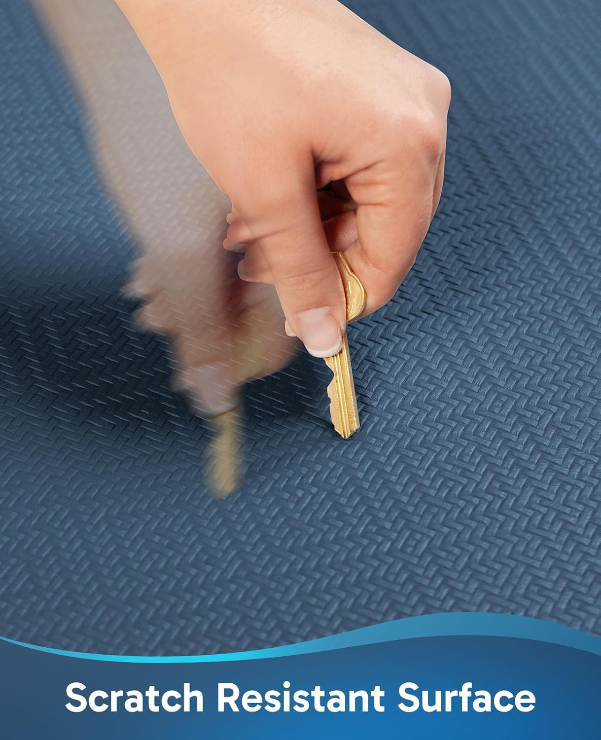 Ophanie | Anti Fatigue Standing Cushioned Mat | 20''x39'' | Blue - aborderproducts