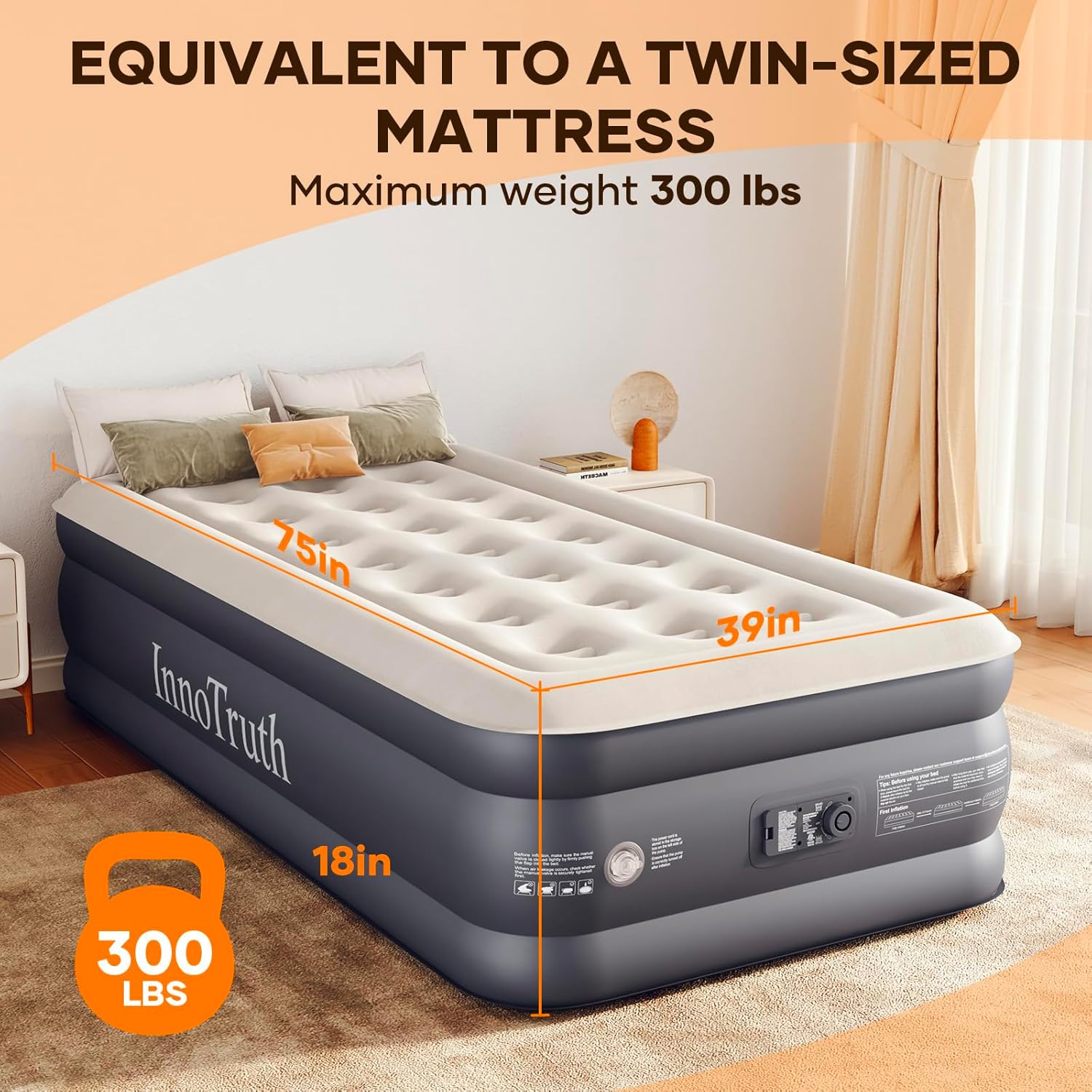 InnoTruth | Air Mattress | Twin | 18" - aborderproducts