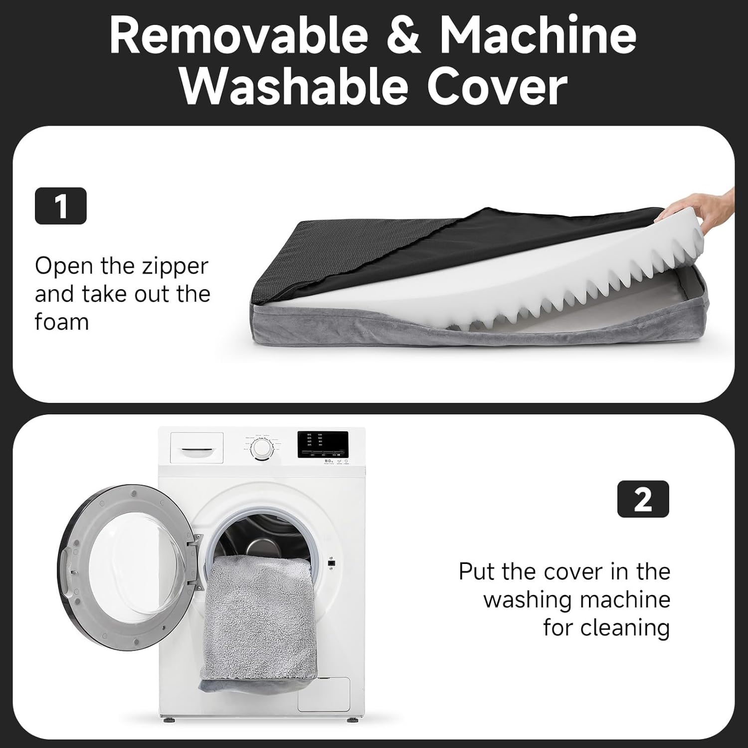 OhGeni | Dog Bed | Flannel Fabric | 41 Inches | Gray - aborderproducts