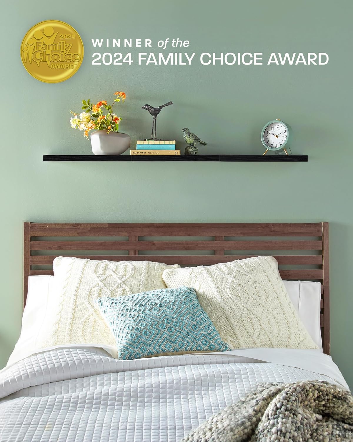 BAYKA | Floating Shelves | 15.7 in | 3-Piece | Black - aborderproducts
