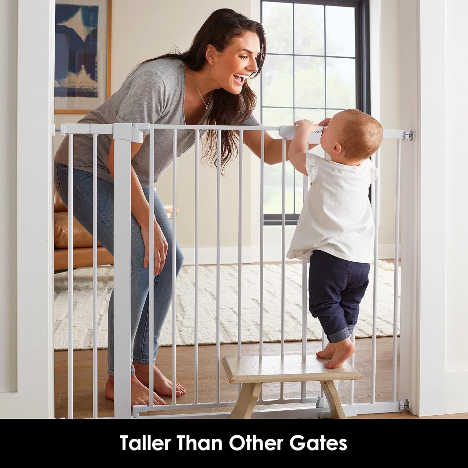 CUMBOR | SAFETY GATE | 29.7-46"W x 36"H | White - aborderproducts