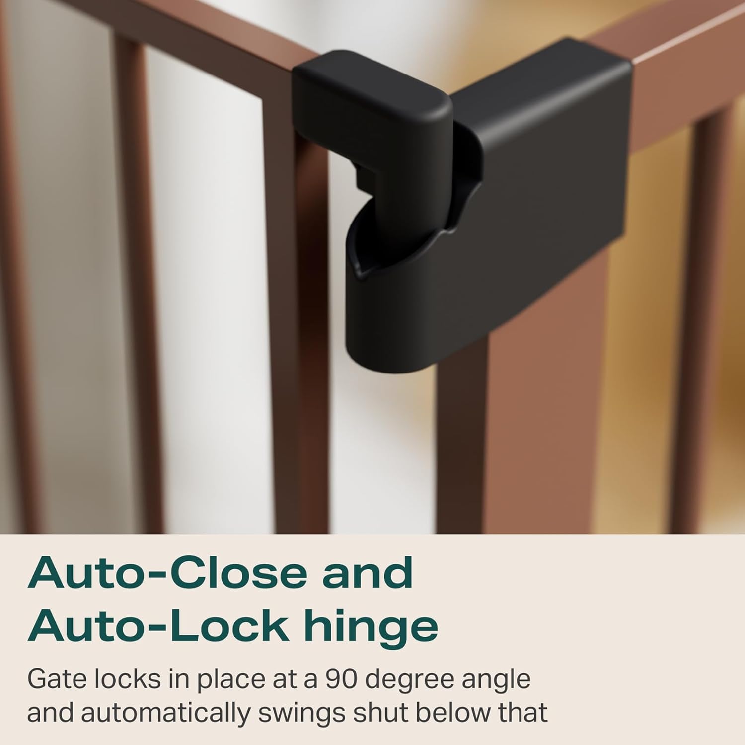 CUMBOR | SAFETY GATE | 29.7-46"W X 30.5"H | BROWN - aborderproducts