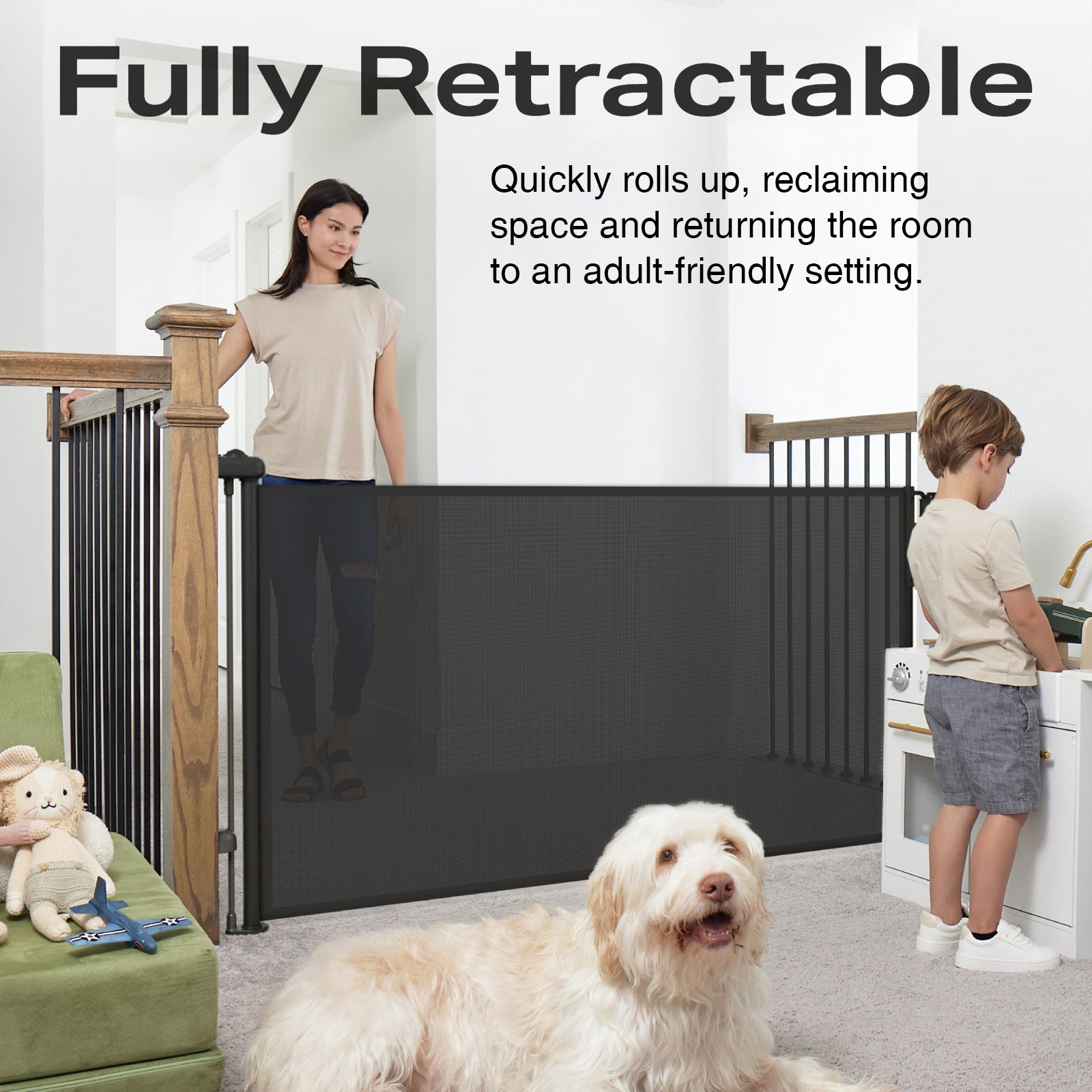 Cumbor | Baby Gates | 55" Wide | Black - aborderproducts