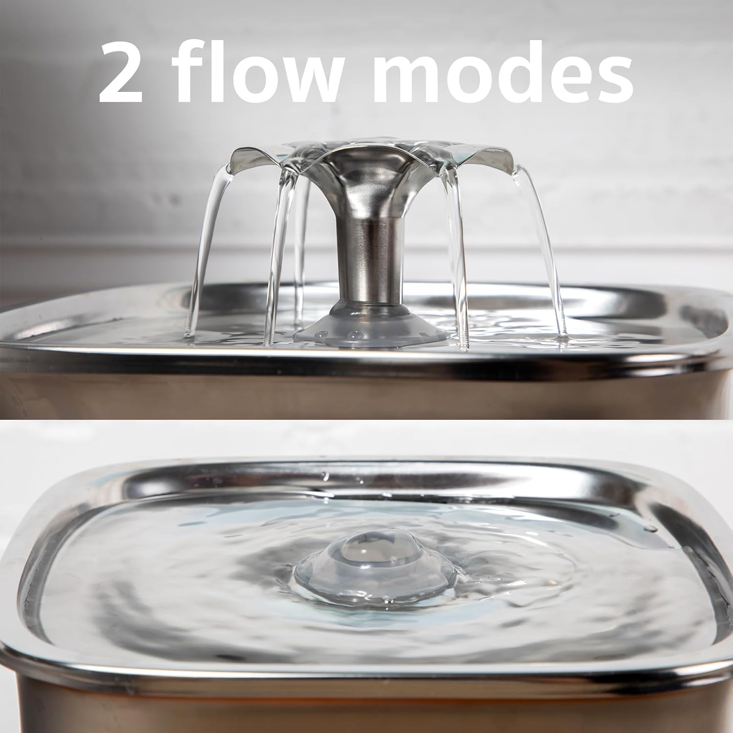 Veken | Stainless Steel Cat Water Fountain | 95oz/2.8L | Silver - aborderproducts