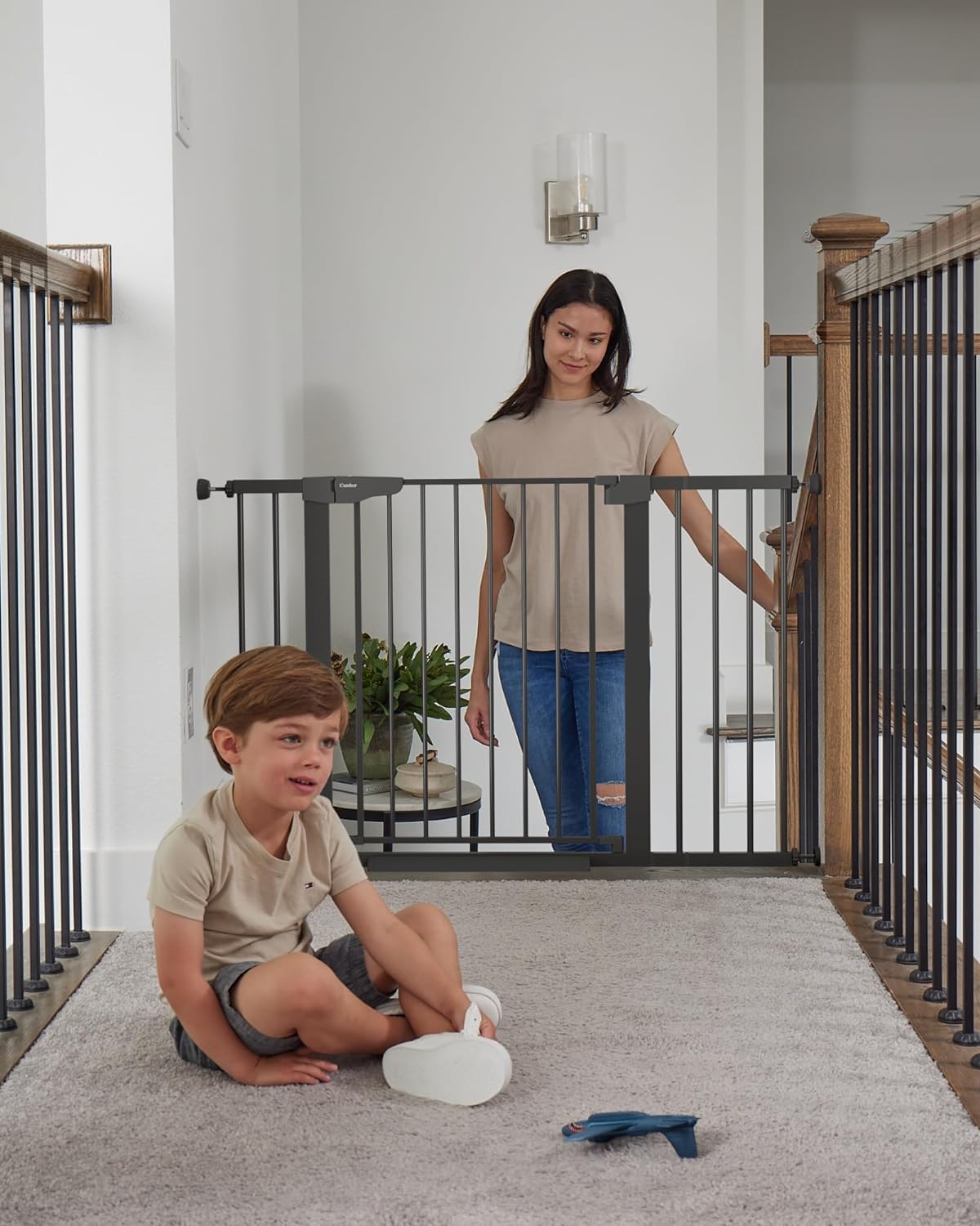 Cumbor | 2 Pack | 29.7"-51.5 x 30.5"" | Baby Gate Extra Wide| Black - aborderproducts