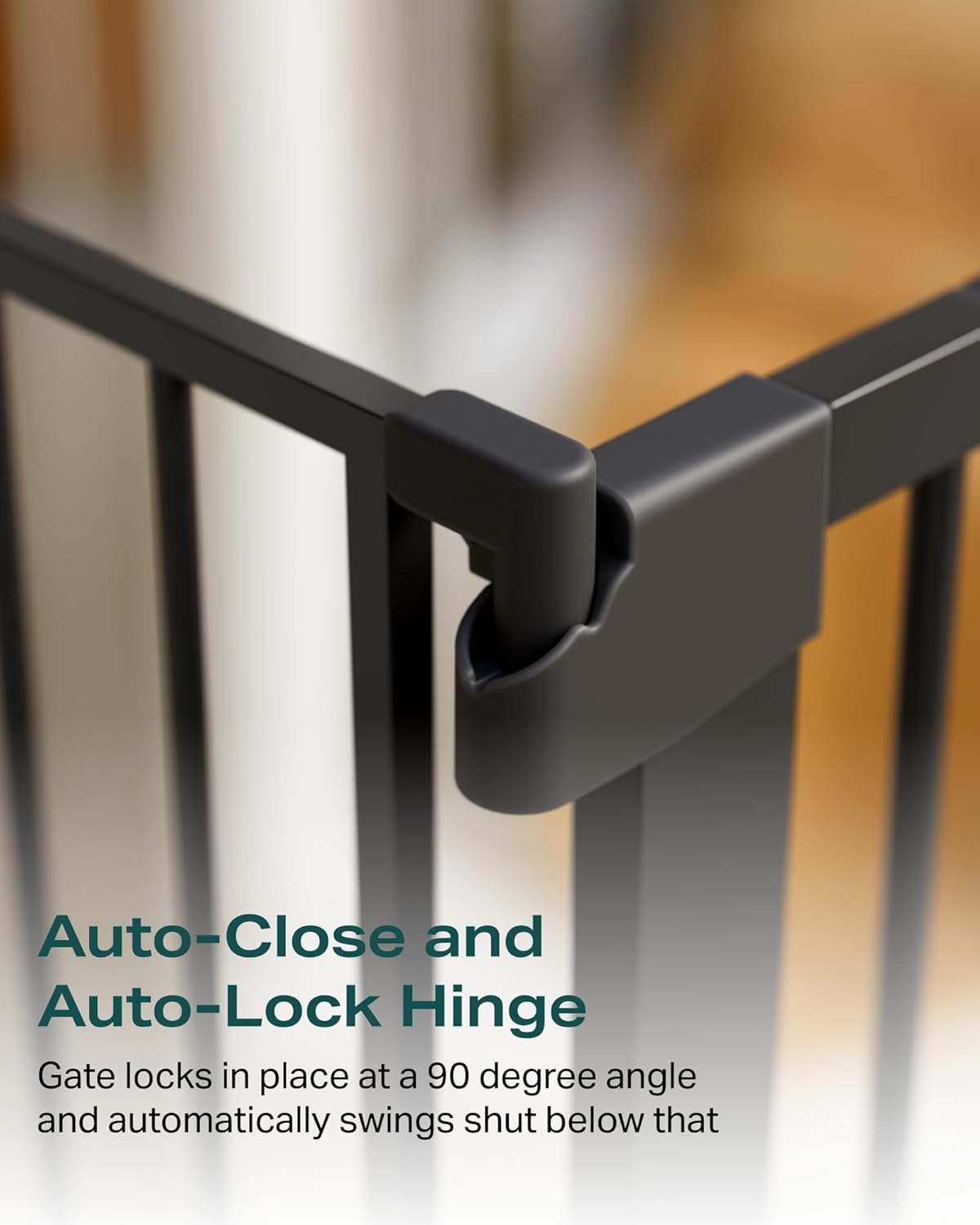 CUMBOR | SAFETY GATE | 29.7"-51.5"W x 36"H | BLACK - aborderproducts