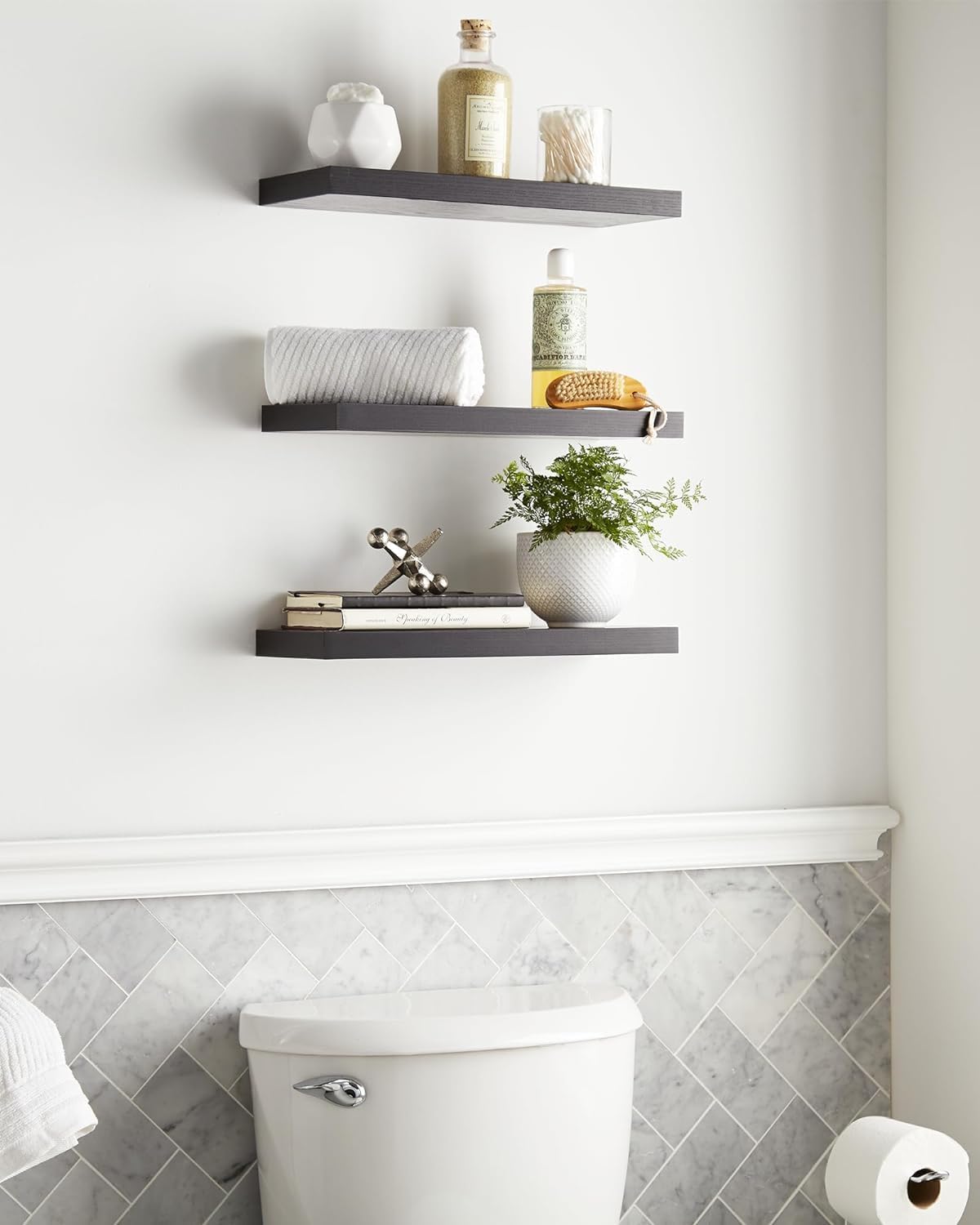 BAYKA | Floating Shelves | 15.7 in | 3-Piece | Black - aborderproducts