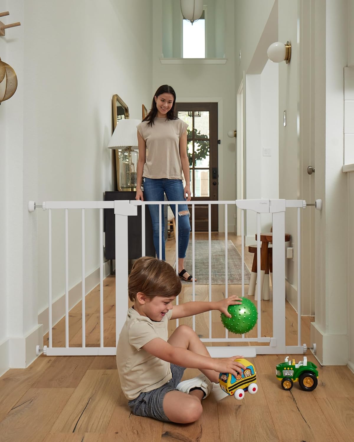 CUMBOR | SAFETY GATE | 29.7-46"W x 30.5"H | Pack of 2 | WHITE - aborderproducts