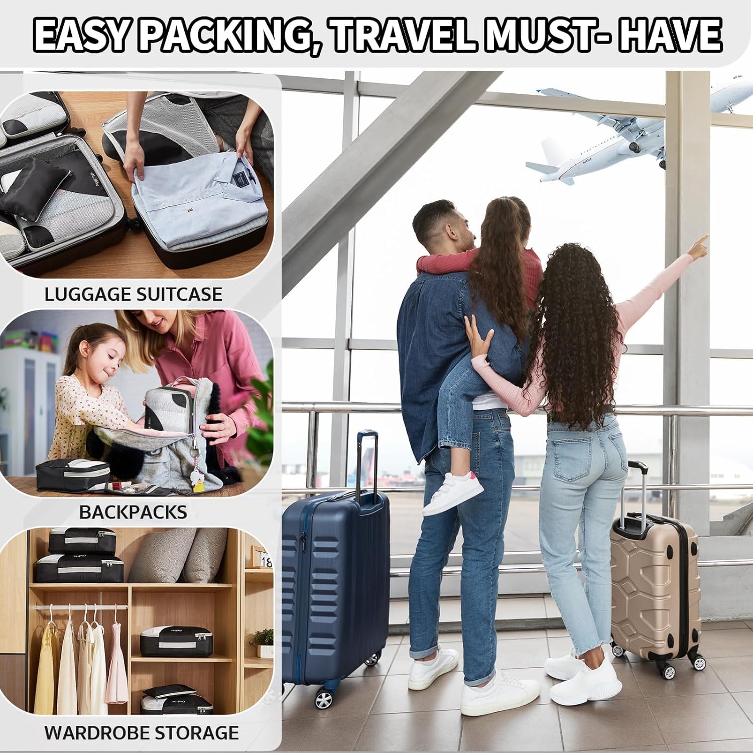 OlarHike | Packing Cubes | 10 Set | Black