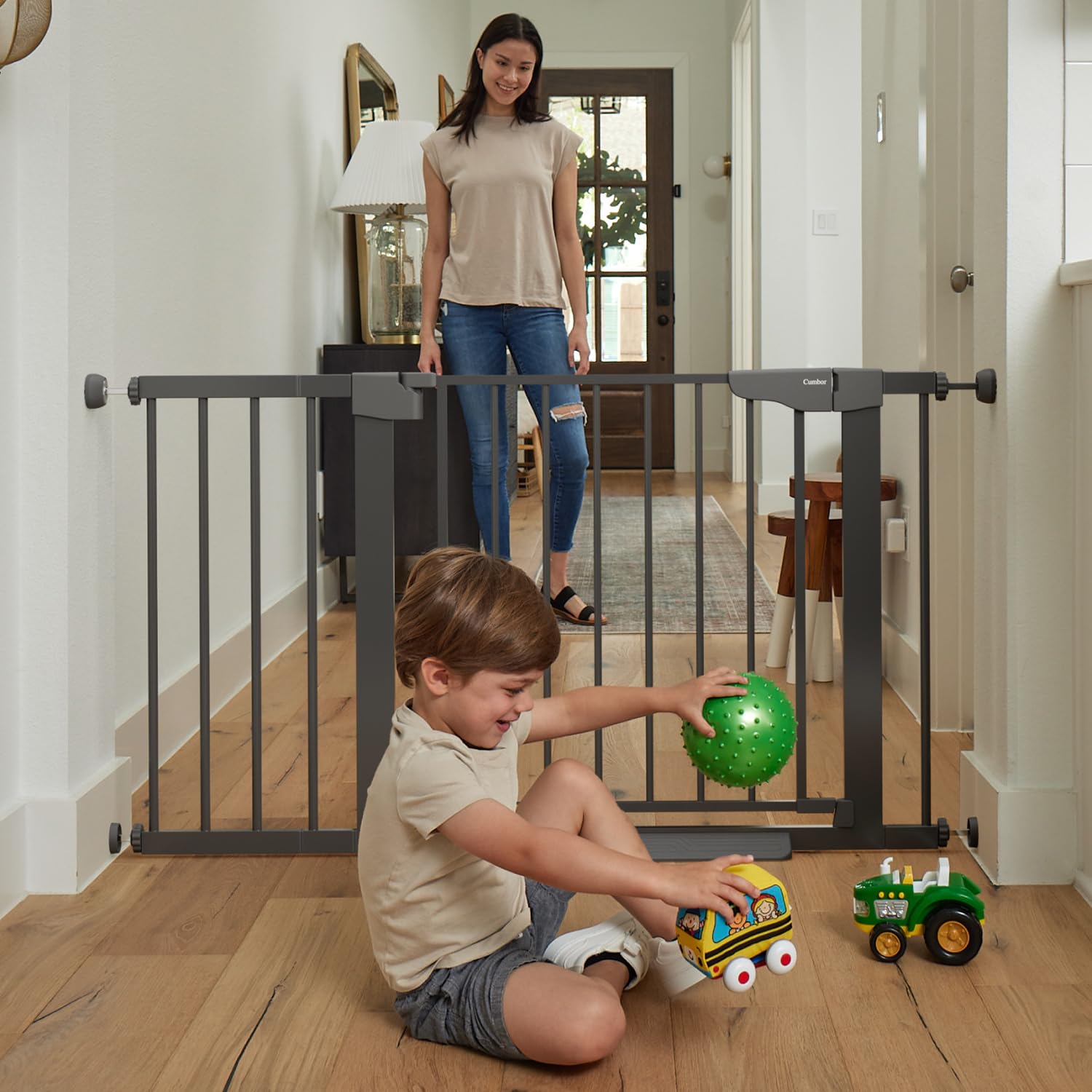 Cumbor | Safety Gate | 29.7-46"W x 30.5"H | Black - aborderproducts