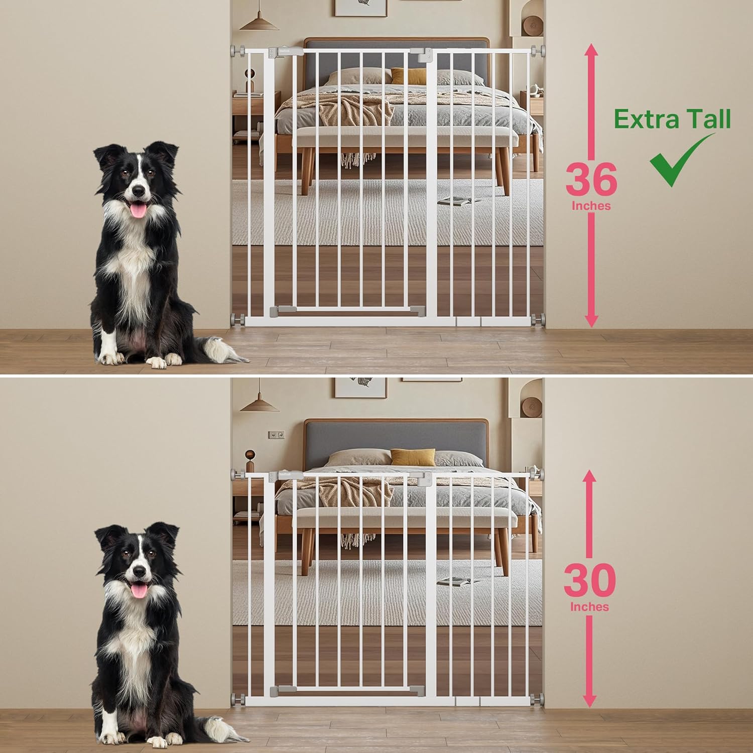 InnoTruth | Baby Gate | 28.9-42.1" W x 36" H | White