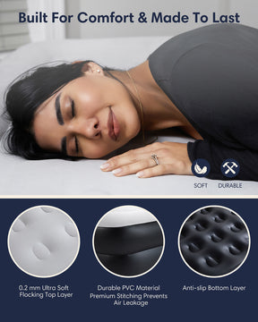 Air Mattress Bed | 13" | Twin | Black | OlarHike - aborderproducts