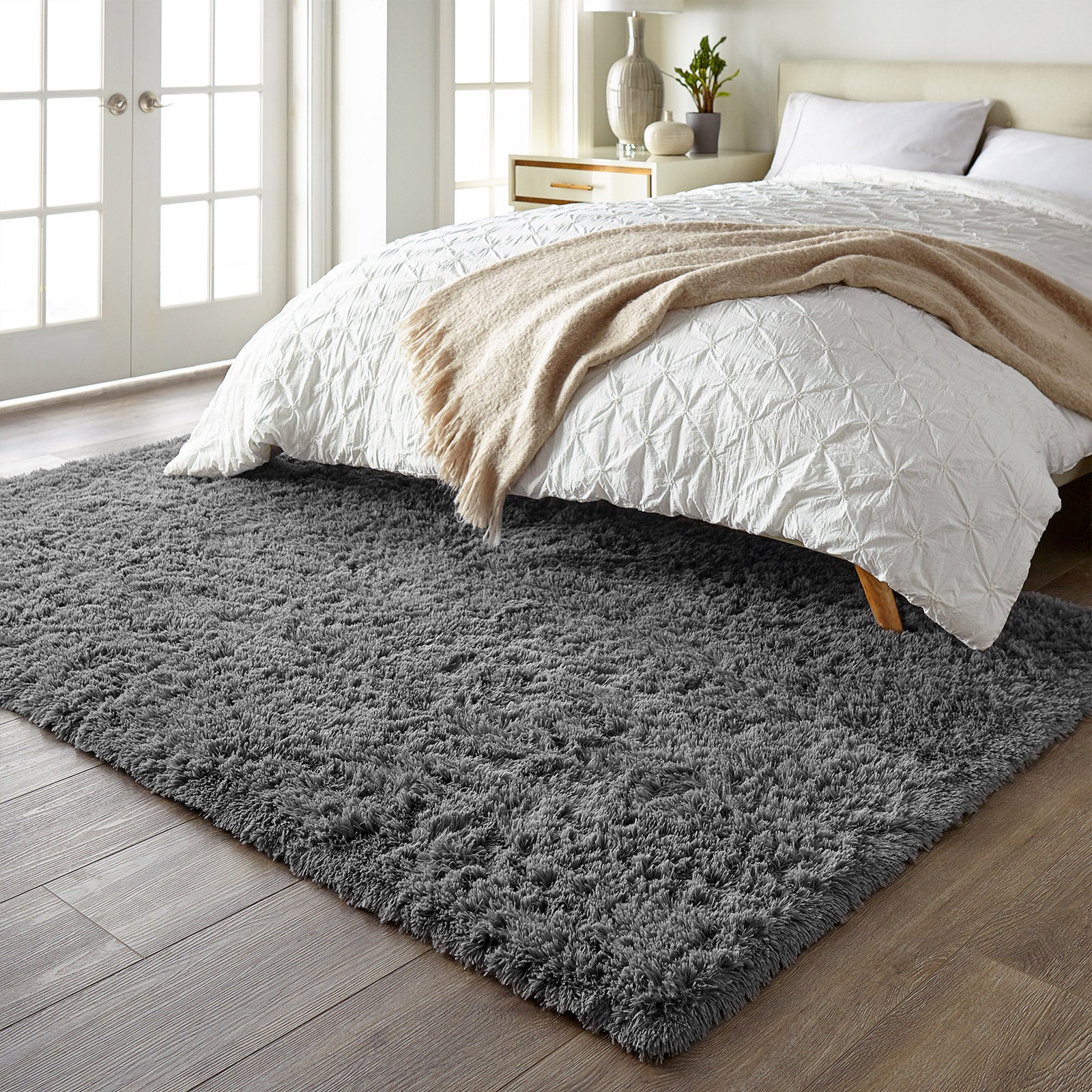 Area Rug | 5x7 Feet | Grey | Ophanie - aborderproducts