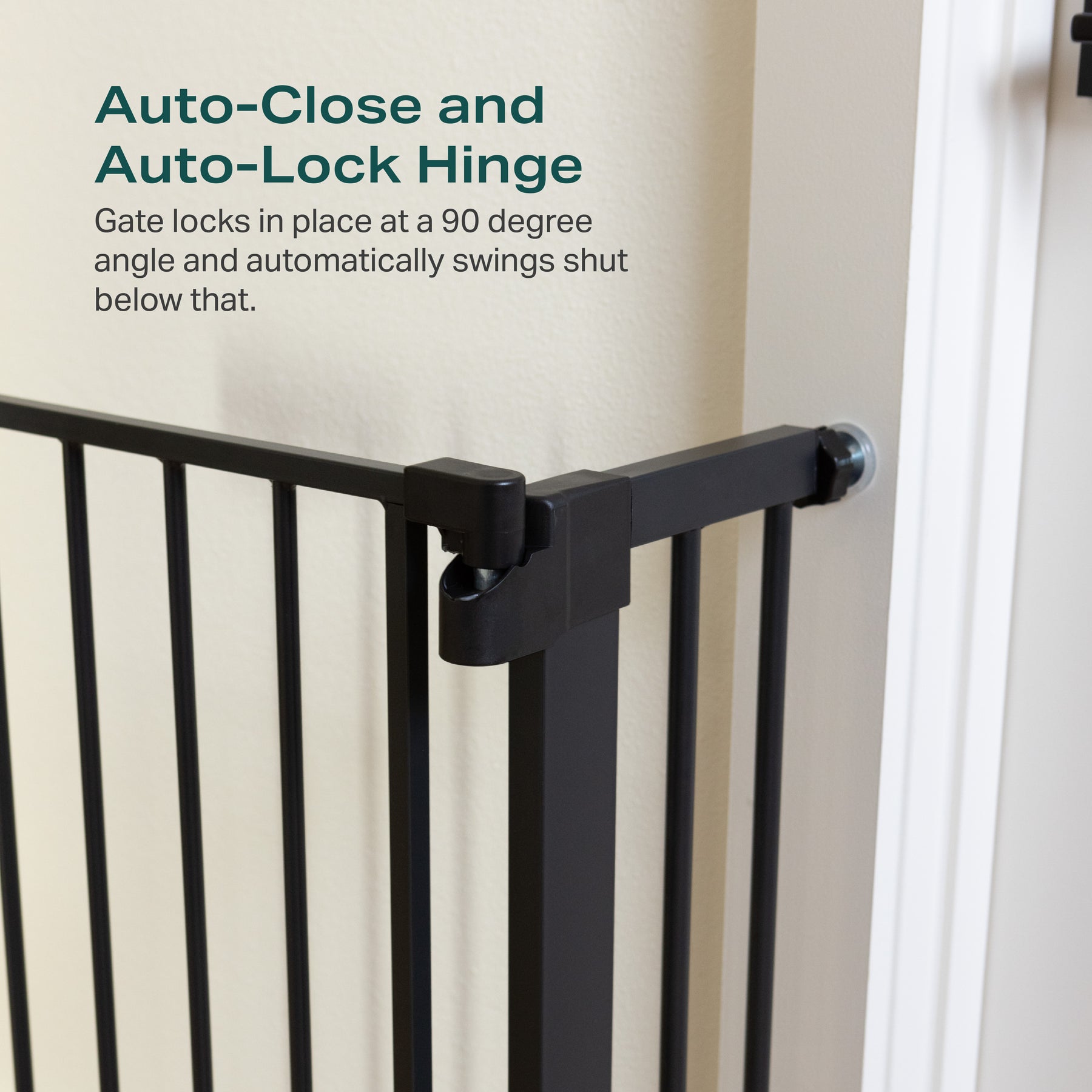 Baby Gate Extra Wide | 29.5"-51.6" | Black | Cumbor - aborderproducts