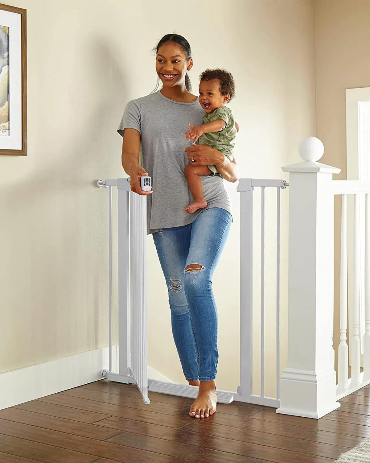 CUMBOR | SAFETY GATE | 29.7-40.6"W x 36"H | White - aborderproducts