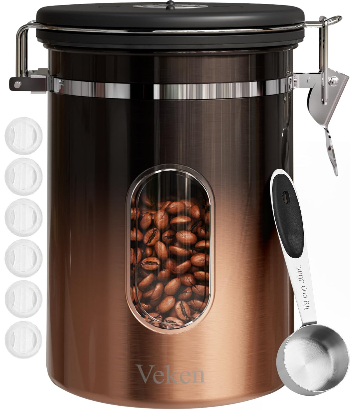 Veken Coffee Canister | 22oz | Copper - aborderproducts