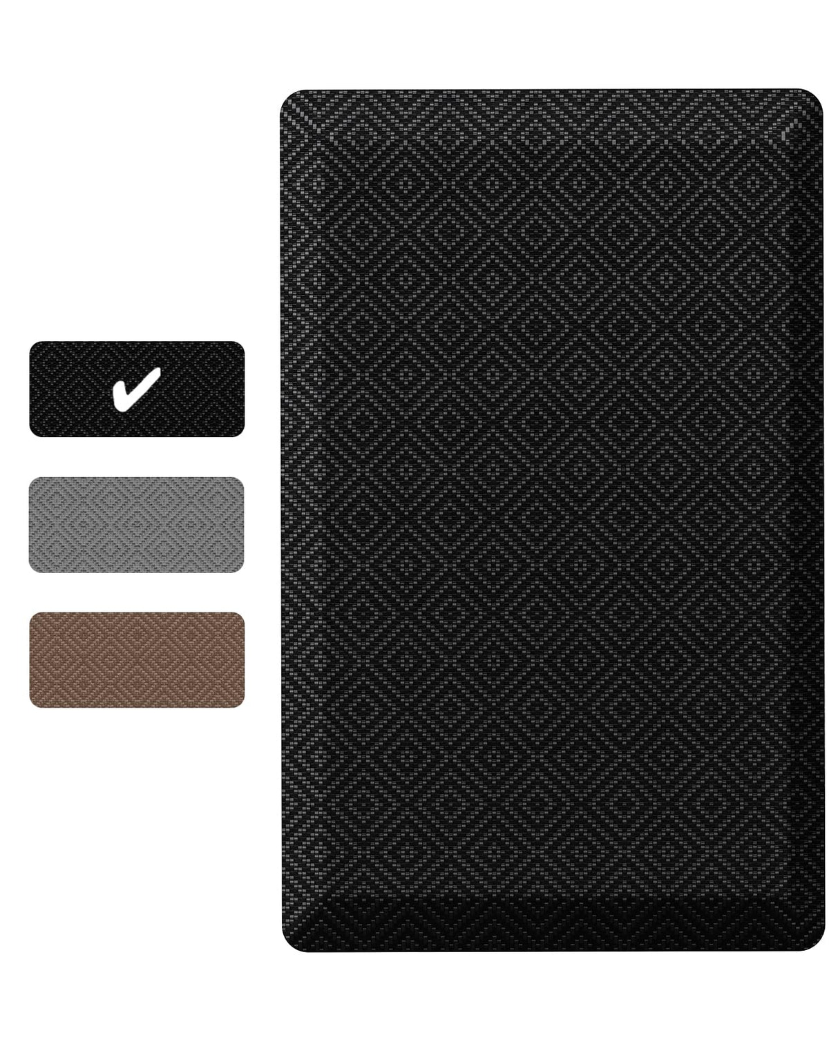 Ophanie | Anti Fatigue Cushioned Mat | 32"L x 20"W x 0.9"H | Black - aborderproducts