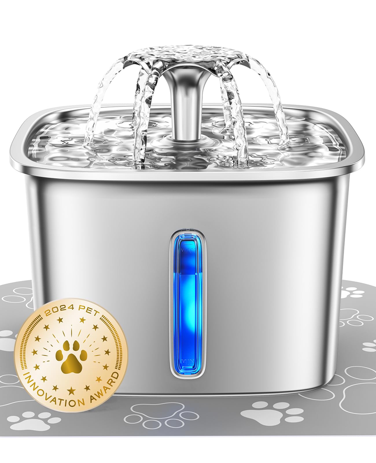 Veken | Stainless Steel Cat Water Fountain | 95oz/2.8L