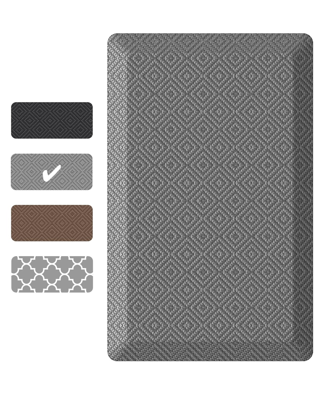 Ophanie | Anti Fatigue Cushioned Mat | 32"L x 20"W x 0.9"H | Grey - aborderproducts