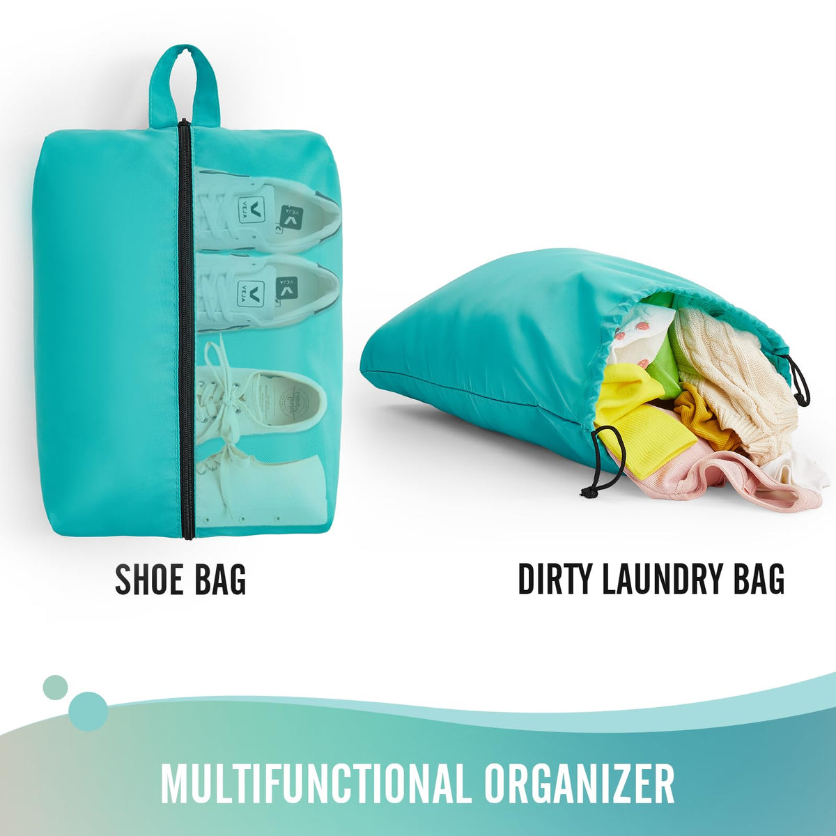 Veken Packing Cubes | 6 Set | Cyan - aborderproducts