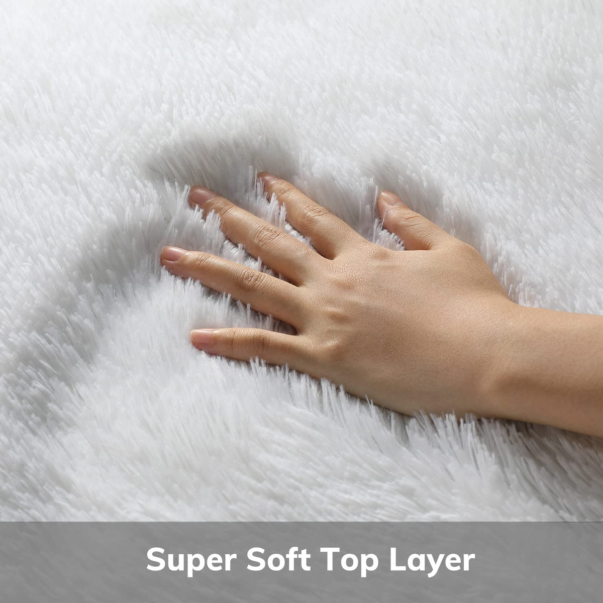 Ophanie Fluffy Shaggy Soft Area Rug | White 6x9 - aborderproducts