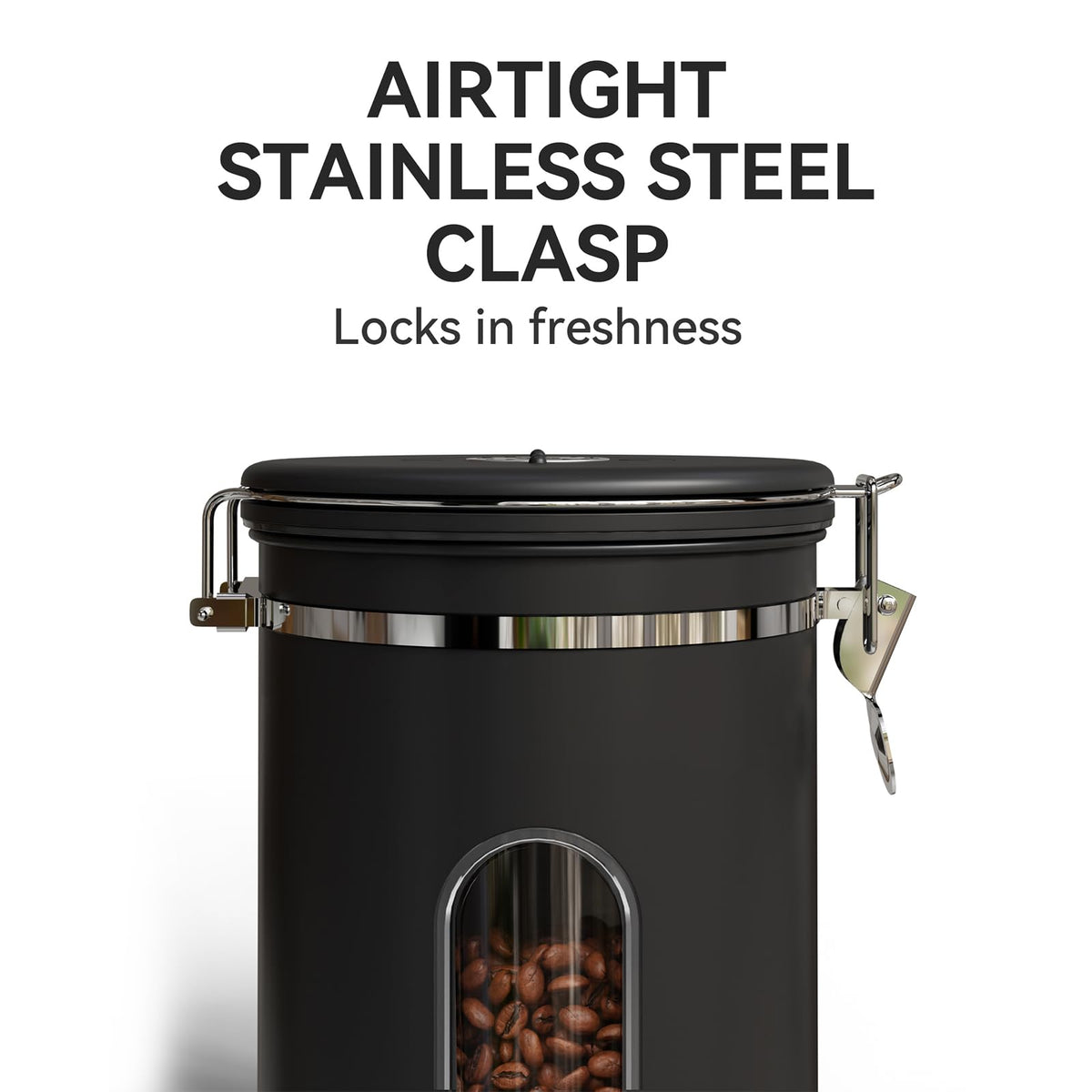 Veken Coffee Canister | 22oz | Black - aborderproducts