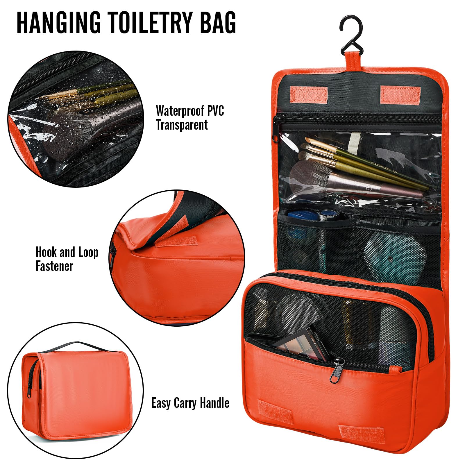 Veken 8 Piece Set Travel Packing Cubes | Orange - aborderproducts