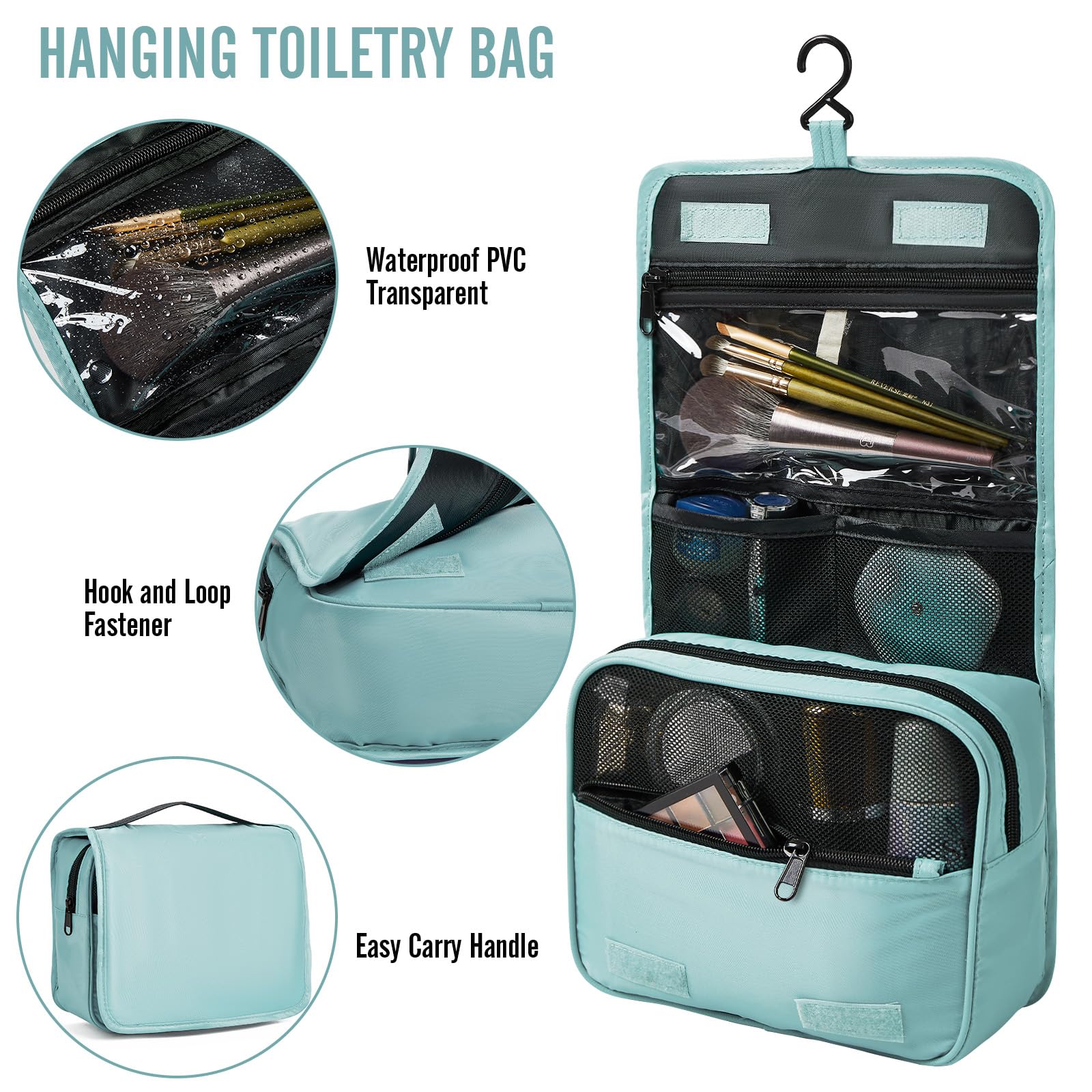 Veken 8 Piece Set Travel Packing Cubes | Dusty Blue - aborderproducts