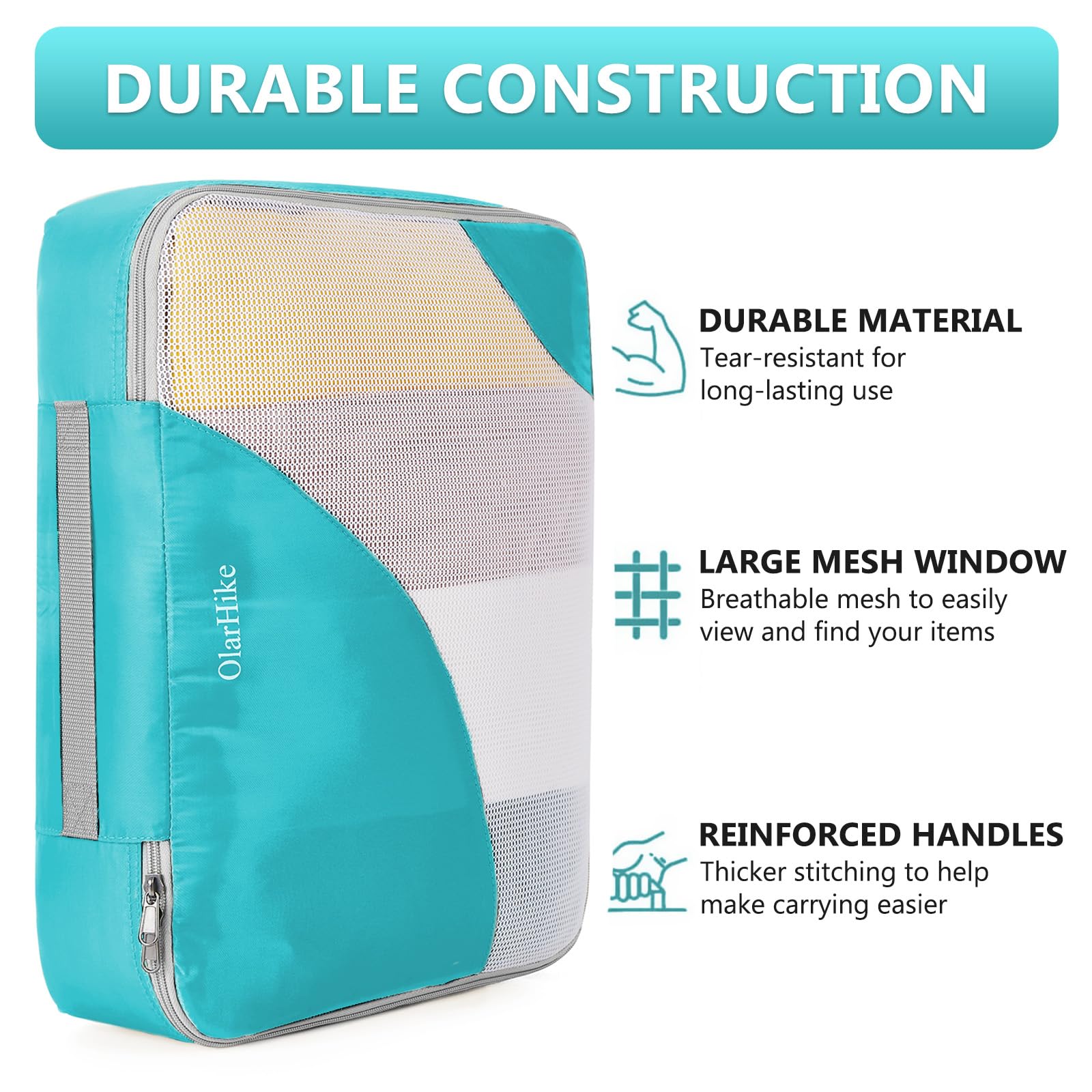 OlarHike | Packing Cubes | 8 Sets | Turquoise - aborderproducts