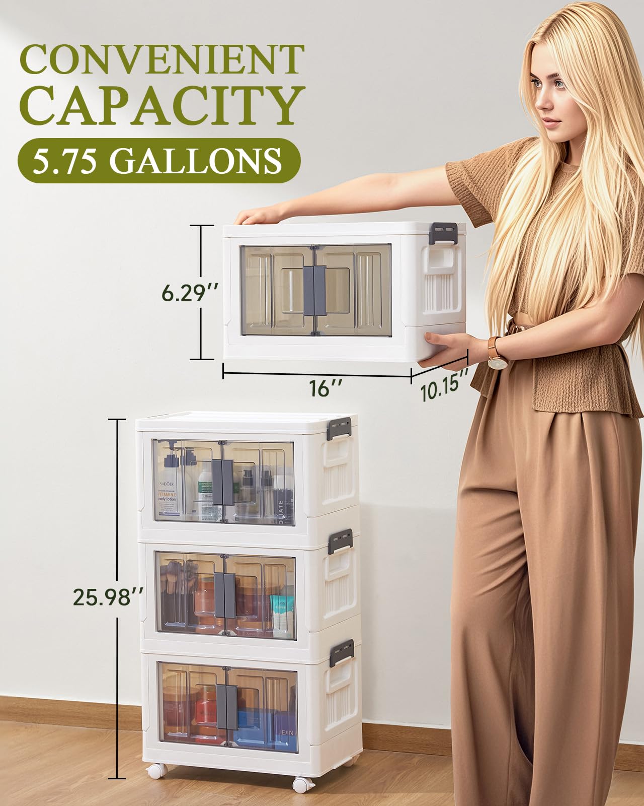 OlarHike | Storage Bins | 23QT | 3 Packs - aborderproducts