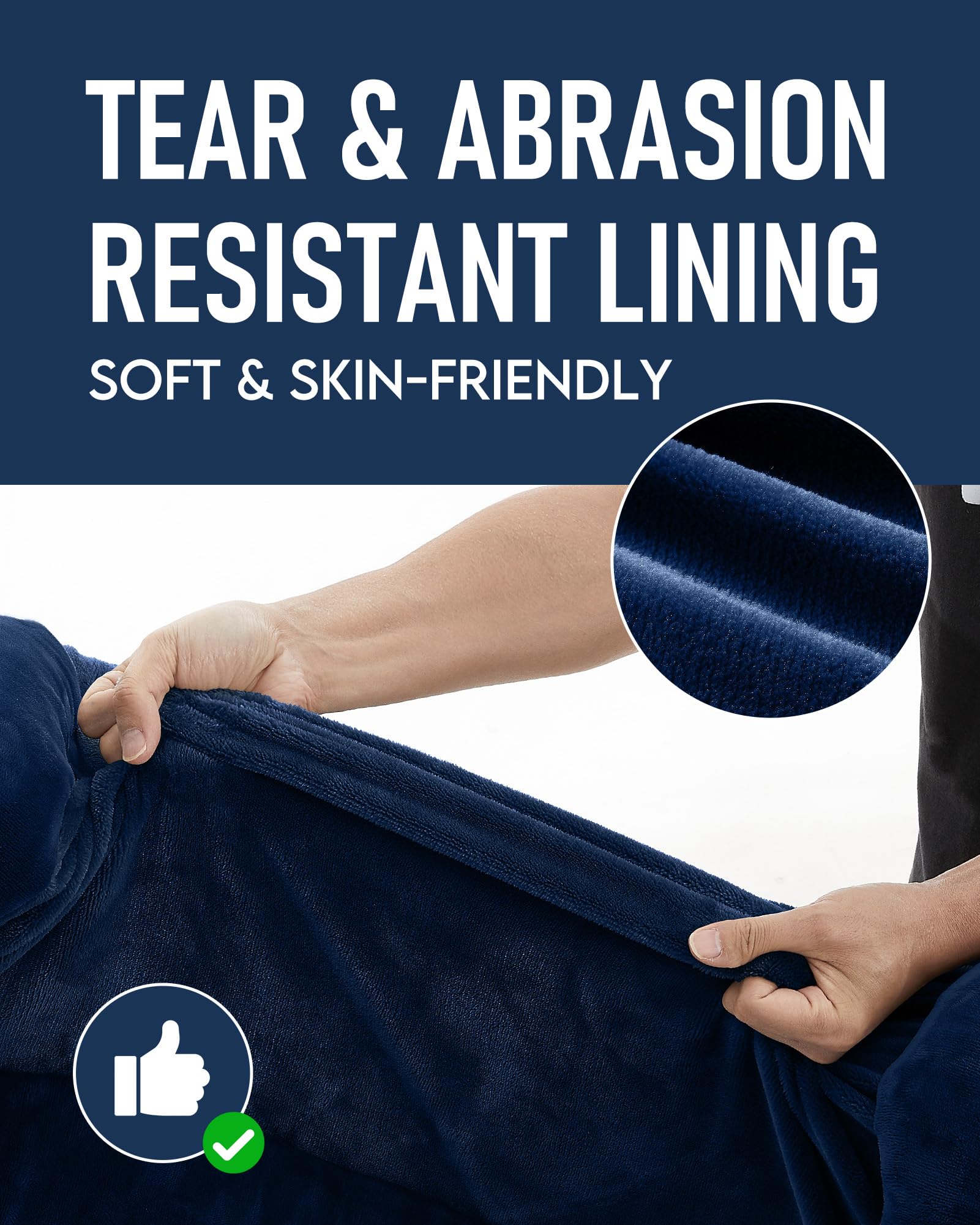 OhGeni | Orthopedic Dog Couch Bed | Large (35 x 28 x 6 Inch)| Blue - aborderproducts