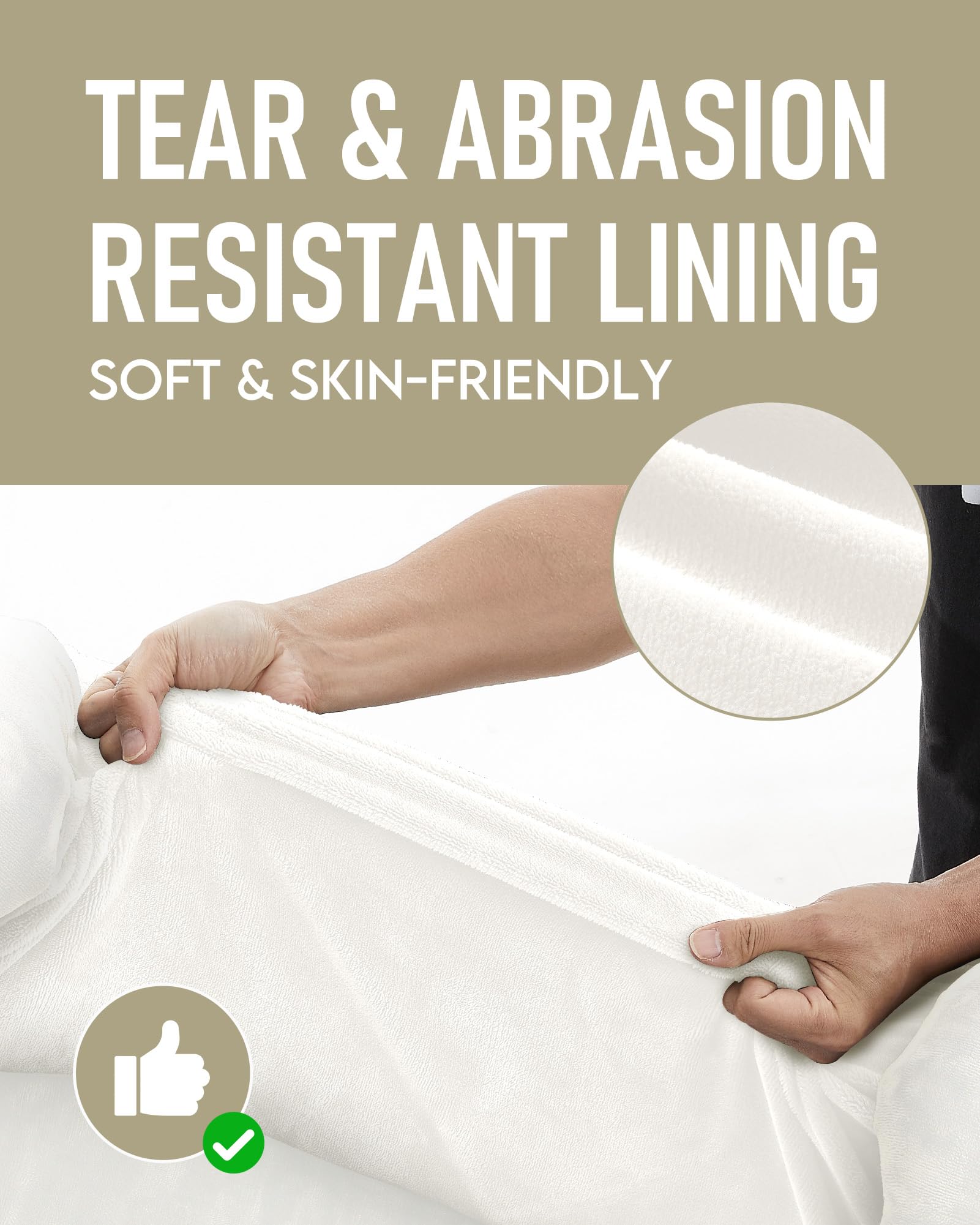 OhGeni | Orthopedic Dog Couch Bed | Large (35 x 28 x 6 Inch)|Beige - aborderproducts