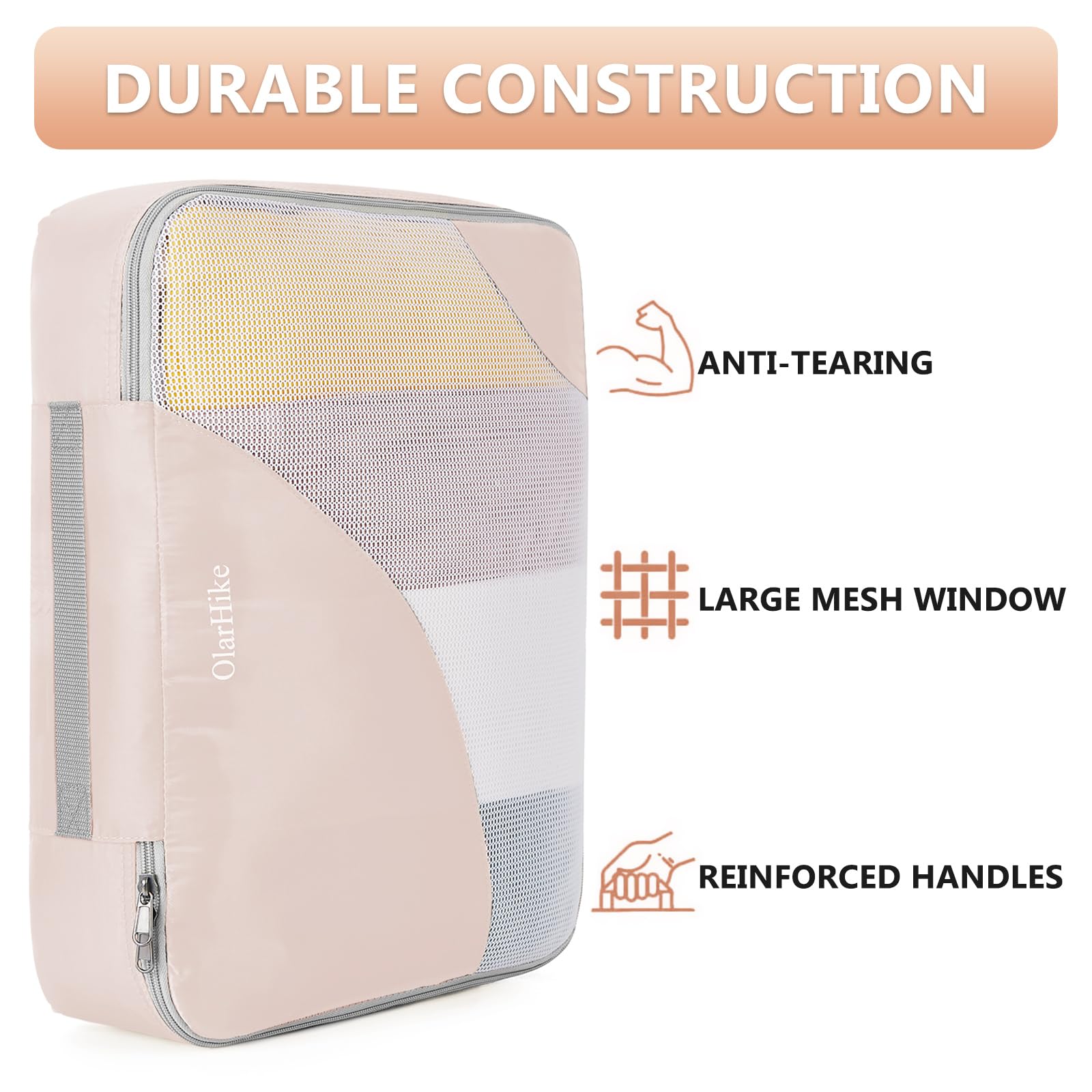 OlarHike Packing Cubes | Set Of 8 | Cream - aborderproducts