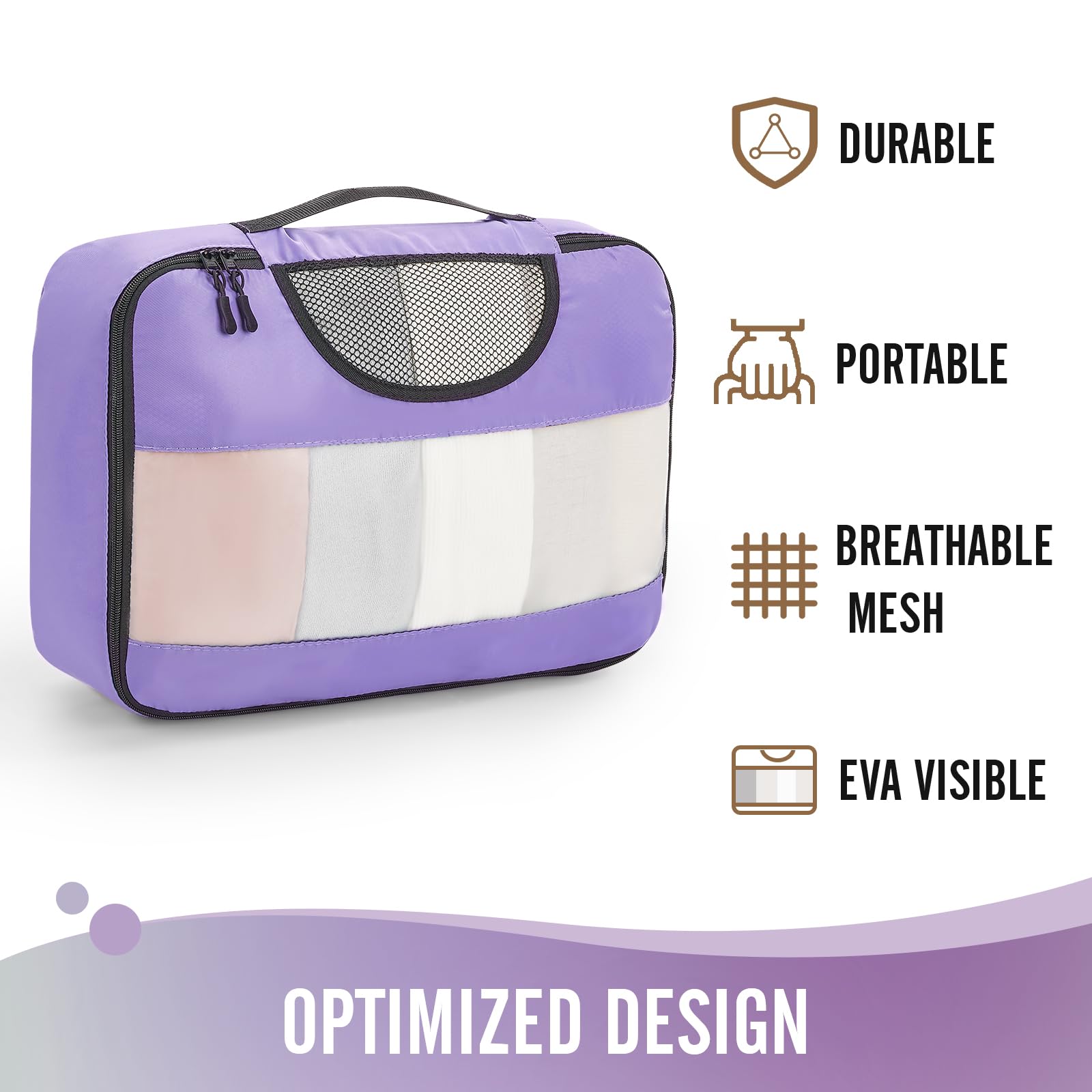 Veken Packing Cubes | 6 Set | Purple
