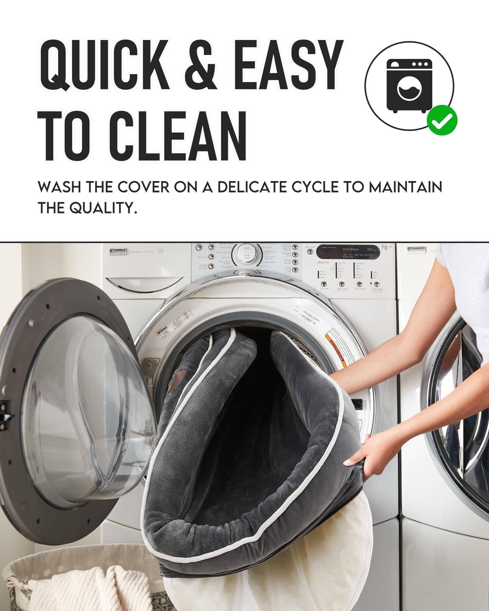 OhGeni | Orthopedic Dog Couch Bed| XXX-Large (53 x 42 x 9 Inch)|Gray - aborderproducts