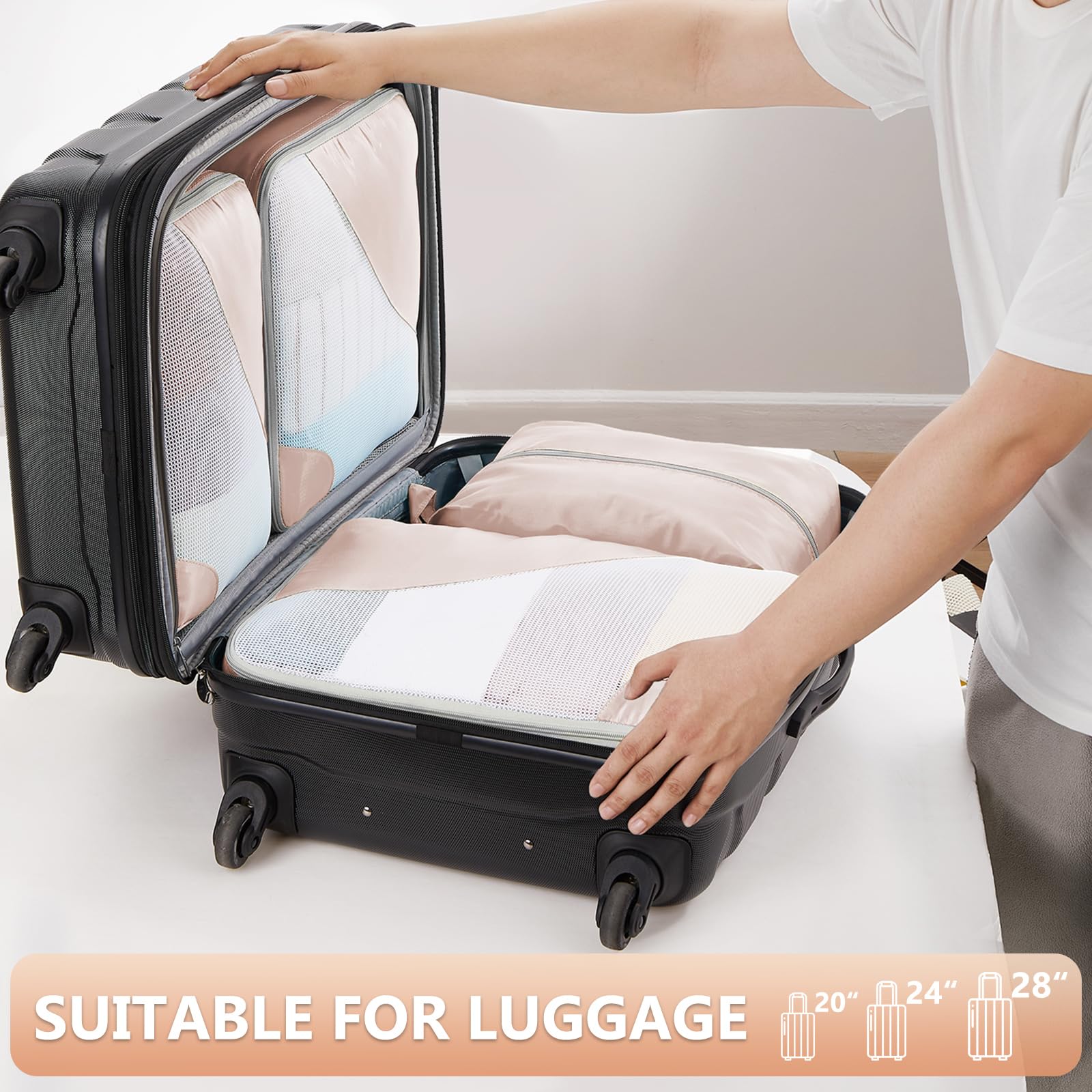OlarHike Packing Cubes | Set Of 8 | Cream - aborderproducts