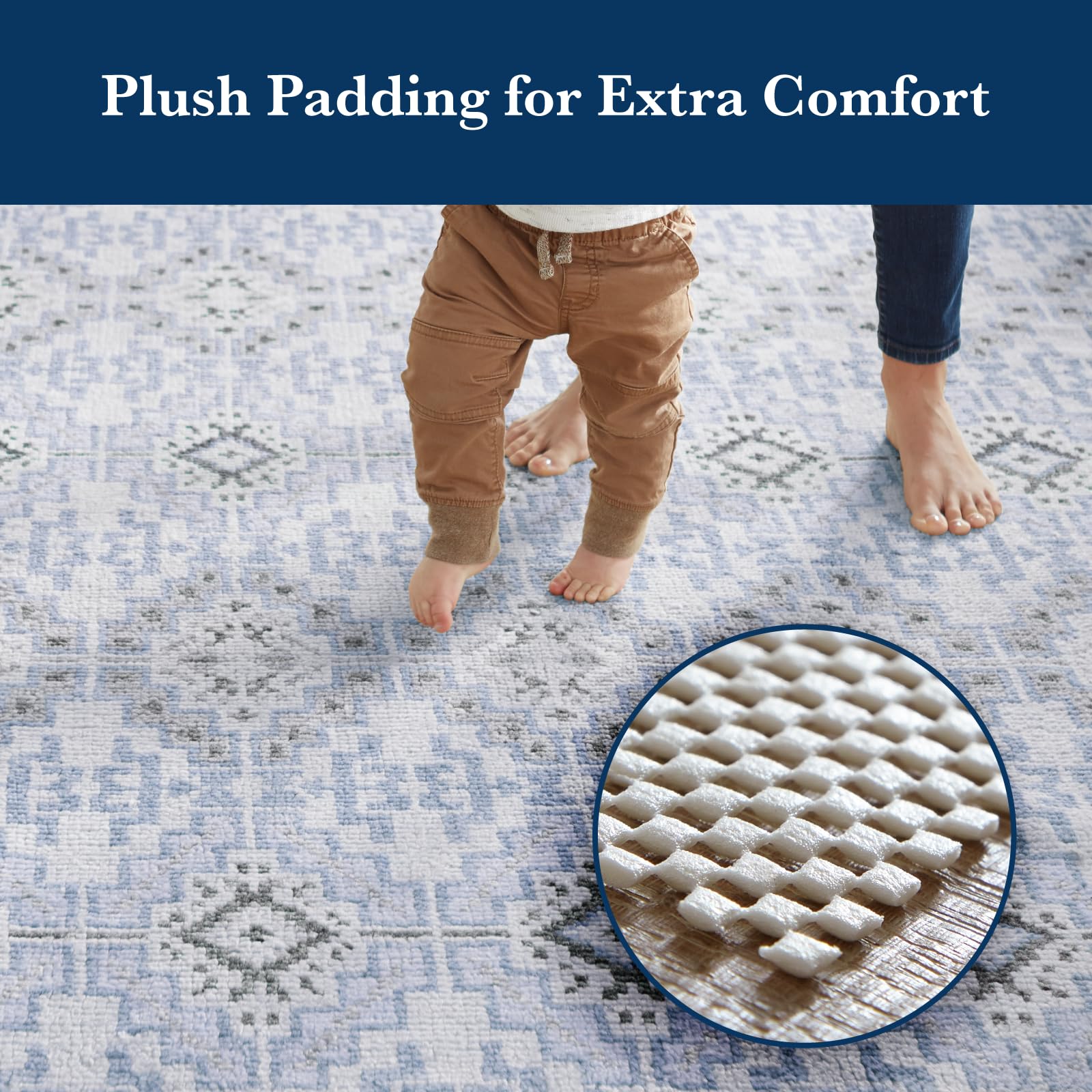 Veken Non-Slip Rug Pad Gripper | 5 x 7 Feet - aborderproducts