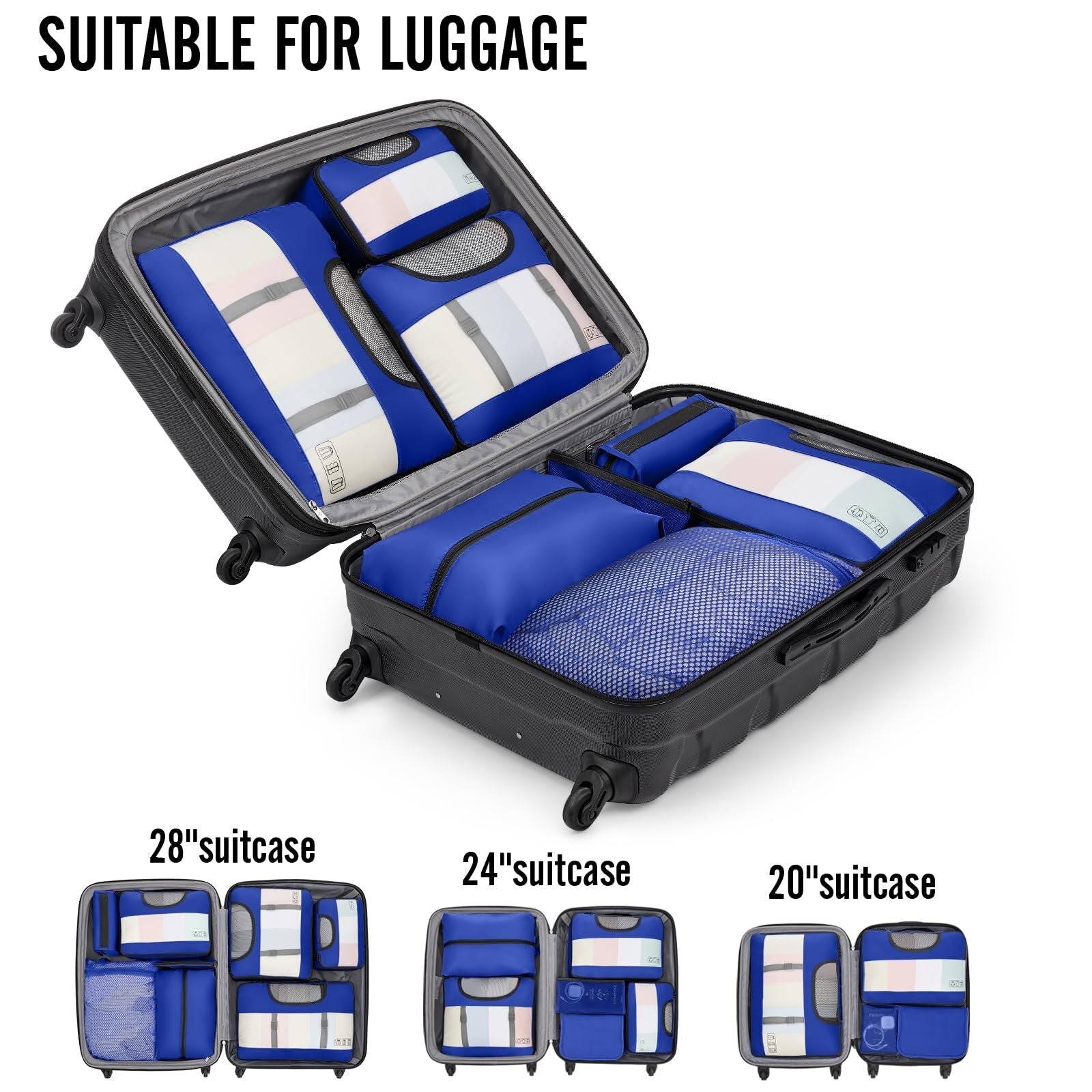 Veken 10 Set Packing Cube Klein Blue - aborderproducts