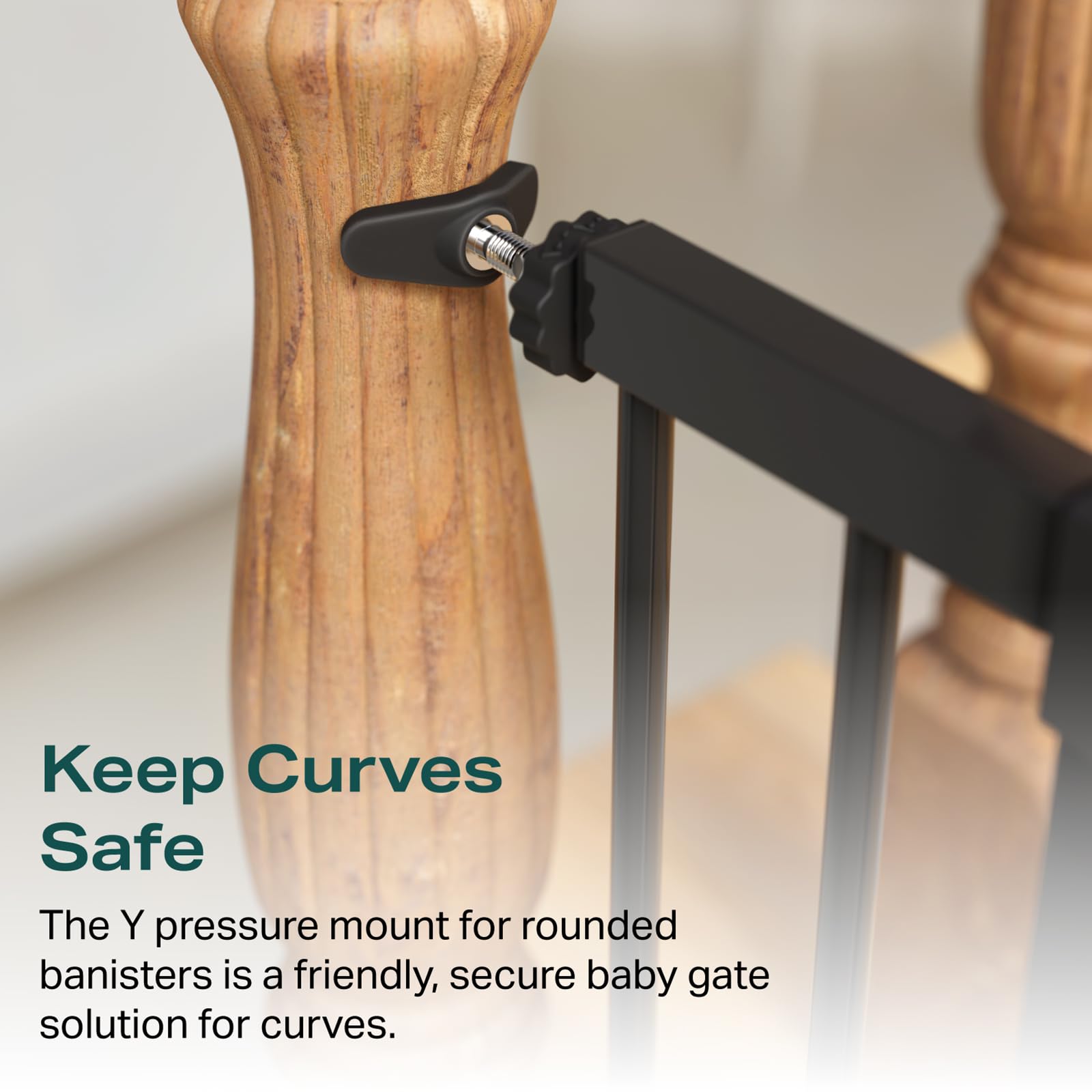 Cumbor | 29.7"-51.5" x 36" | Baby Gate Extra Wide | Black - aborderproducts