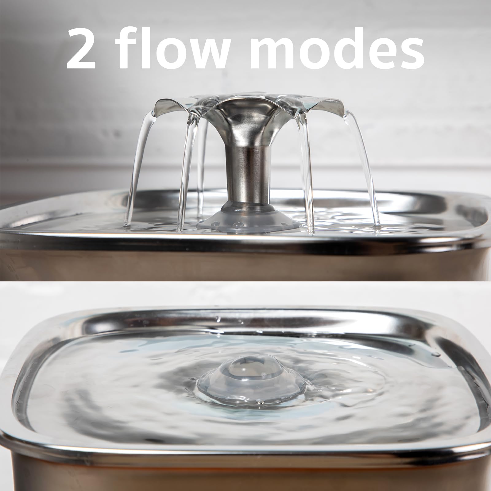 Veken | Stainless Steel Cat Water Fountain | 95oz/2.8L | Silver - aborderproducts