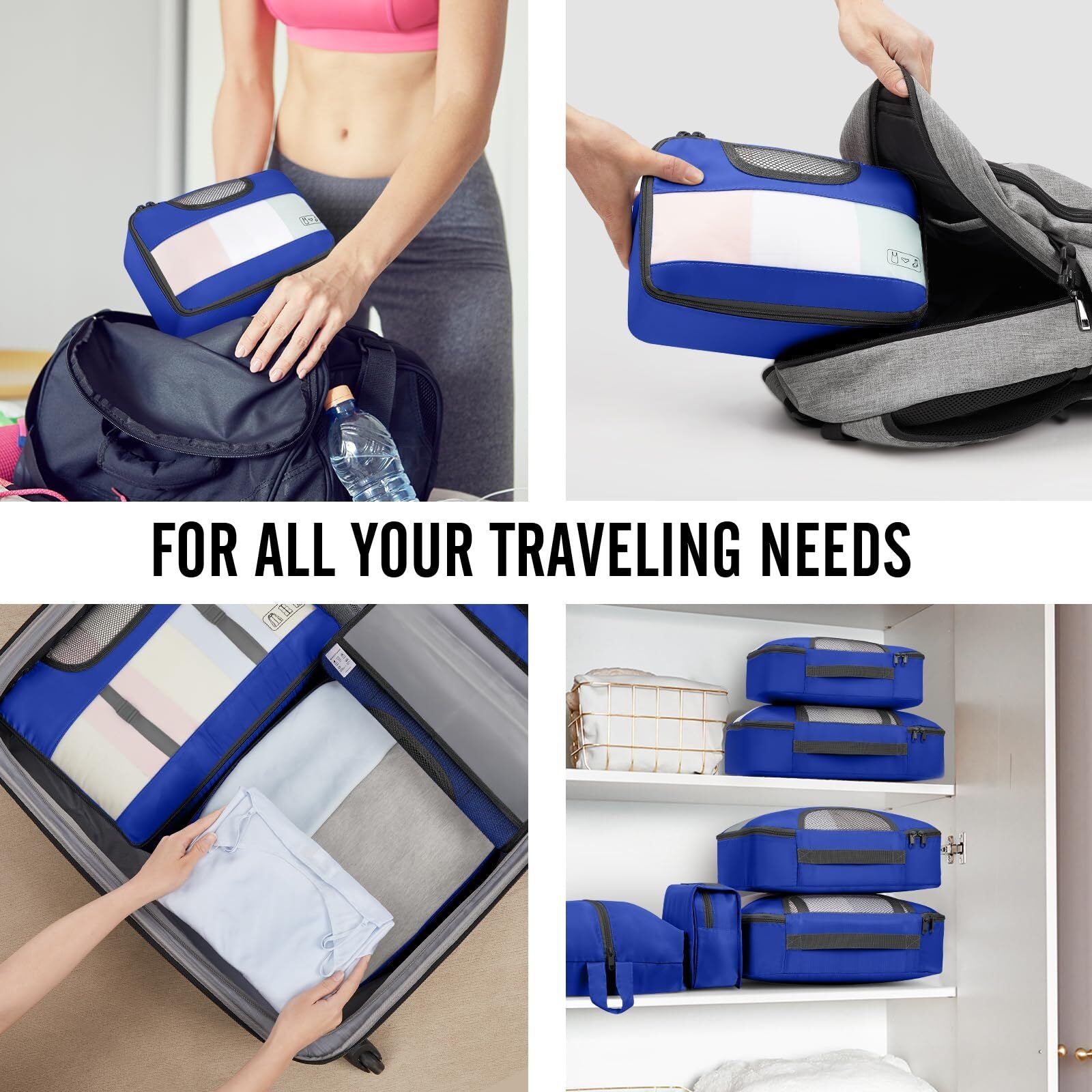 Veken 10 Set Packing Cube Klein Blue - aborderproducts