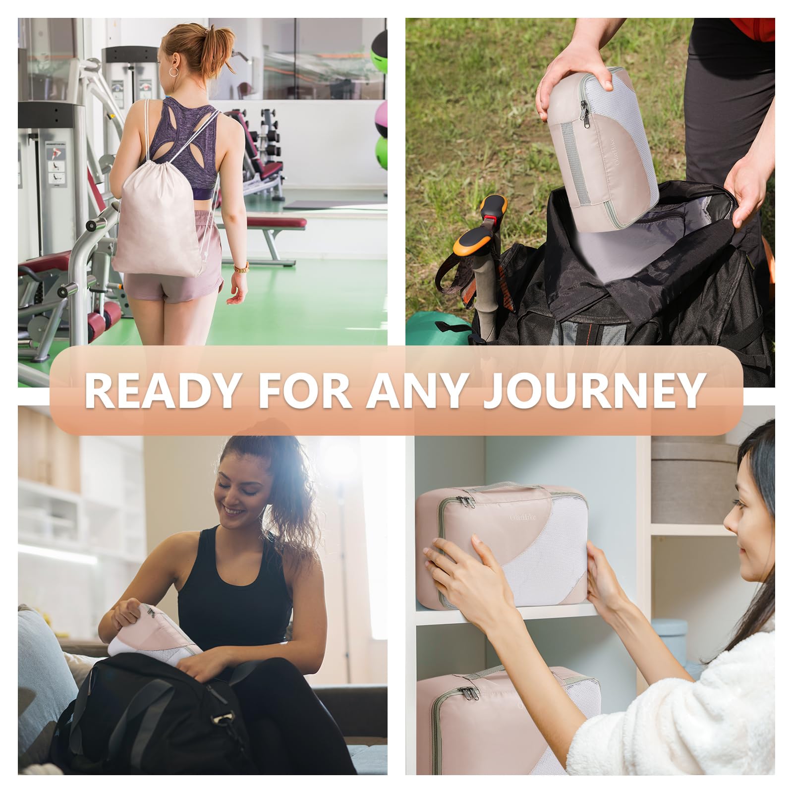 OlarHike Packing Cubes | Set Of 8 | Cream - aborderproducts