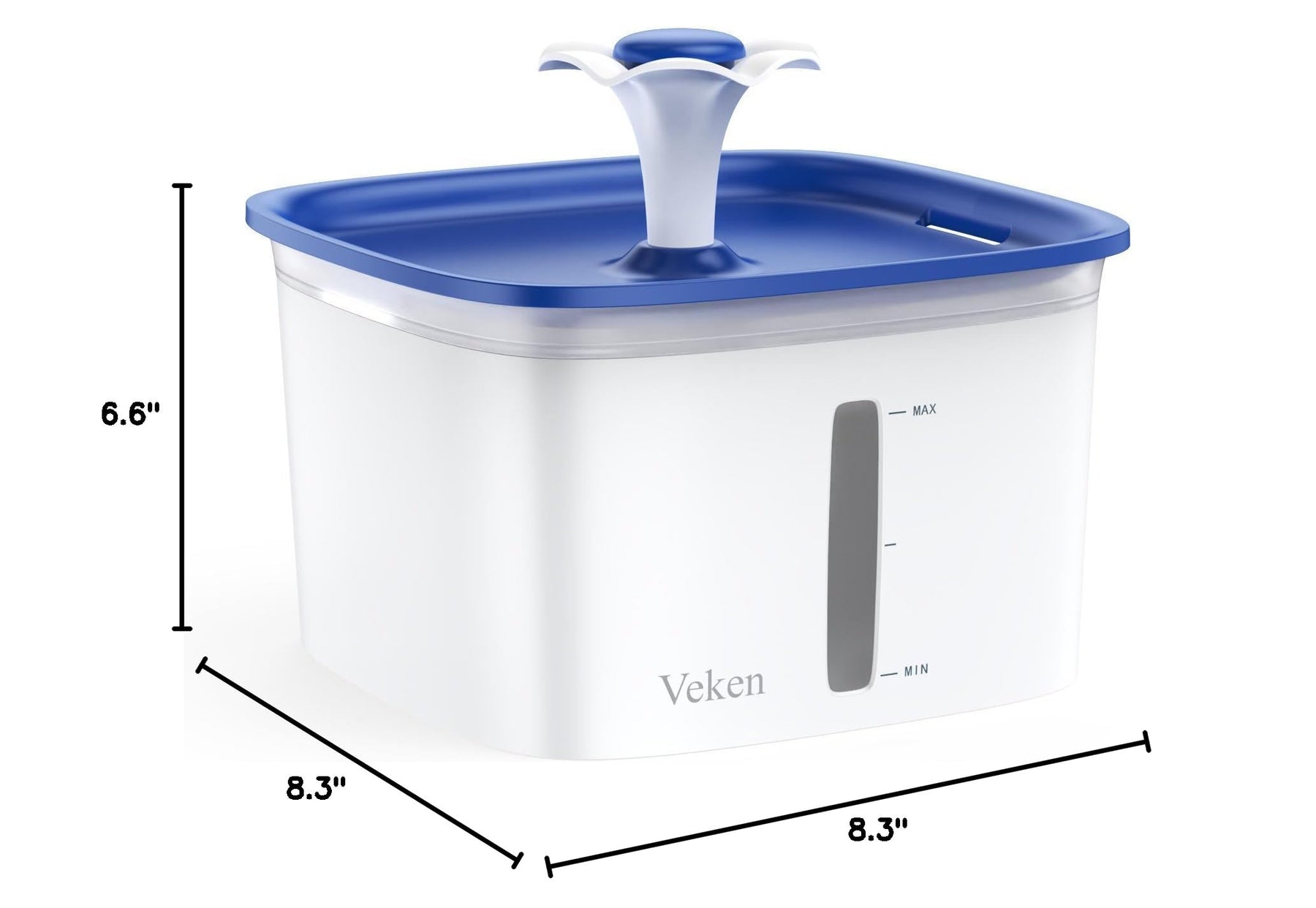 Veken 95oz/2.8L Cat Water Fountain | Blue - aborderproducts